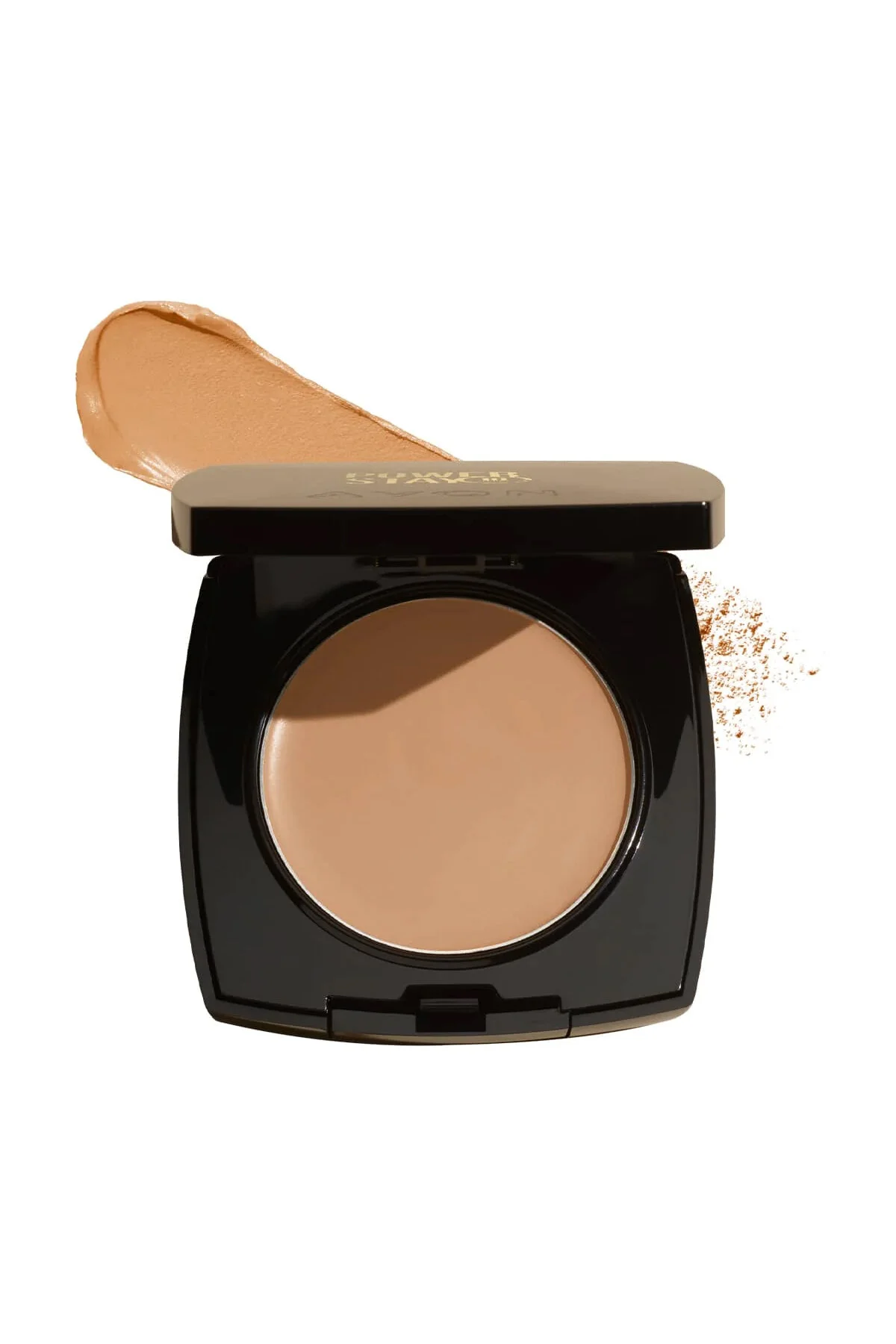 Avon پودر پایه کرمی ماندگاری برق مات رنگ پوست روشن بژ