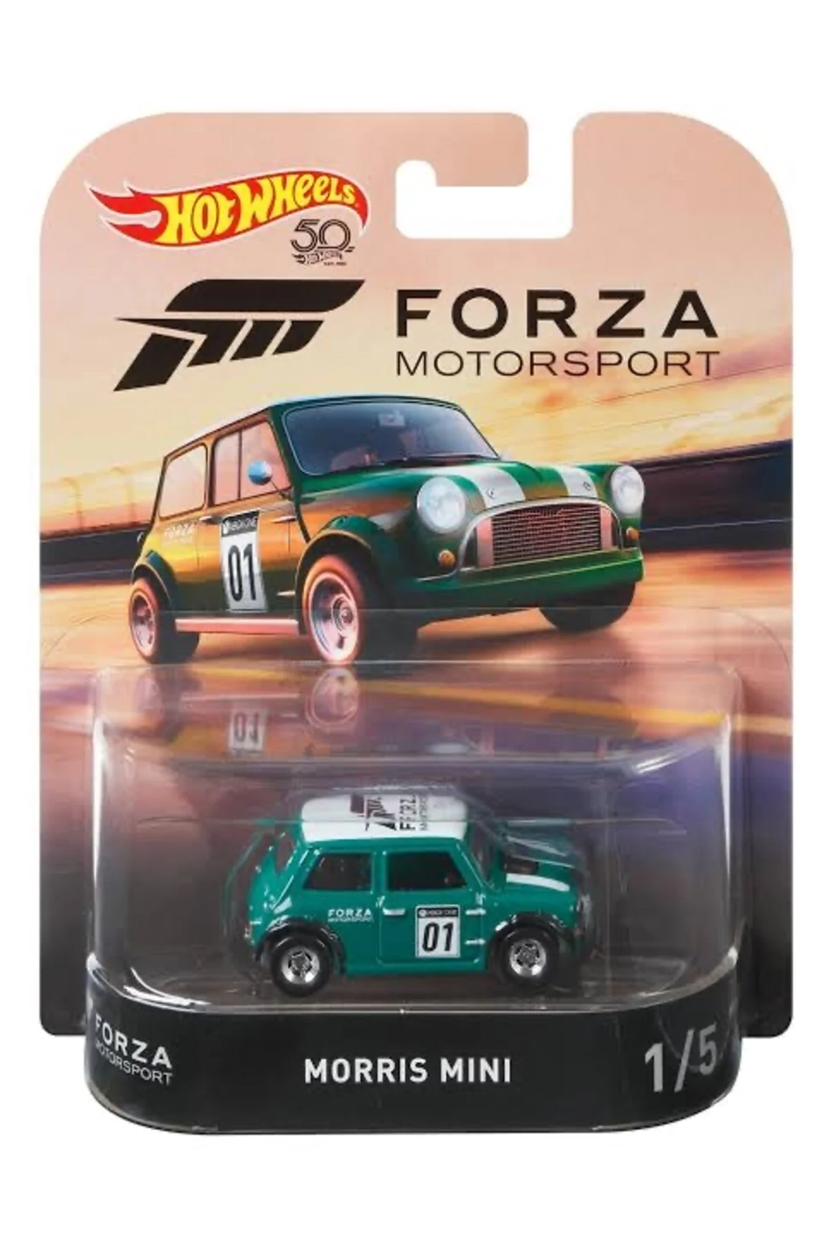 ماشین اسباب بازی MORRIS MINI FORZA MOTORSPORT اورجینال HOT WHEELS