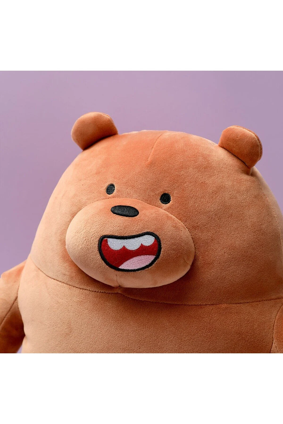 اسباب بازی های پشمی مخمل دار دارای مجوز WE BARE BEARS 45CM خرس قهوه ای Miniso