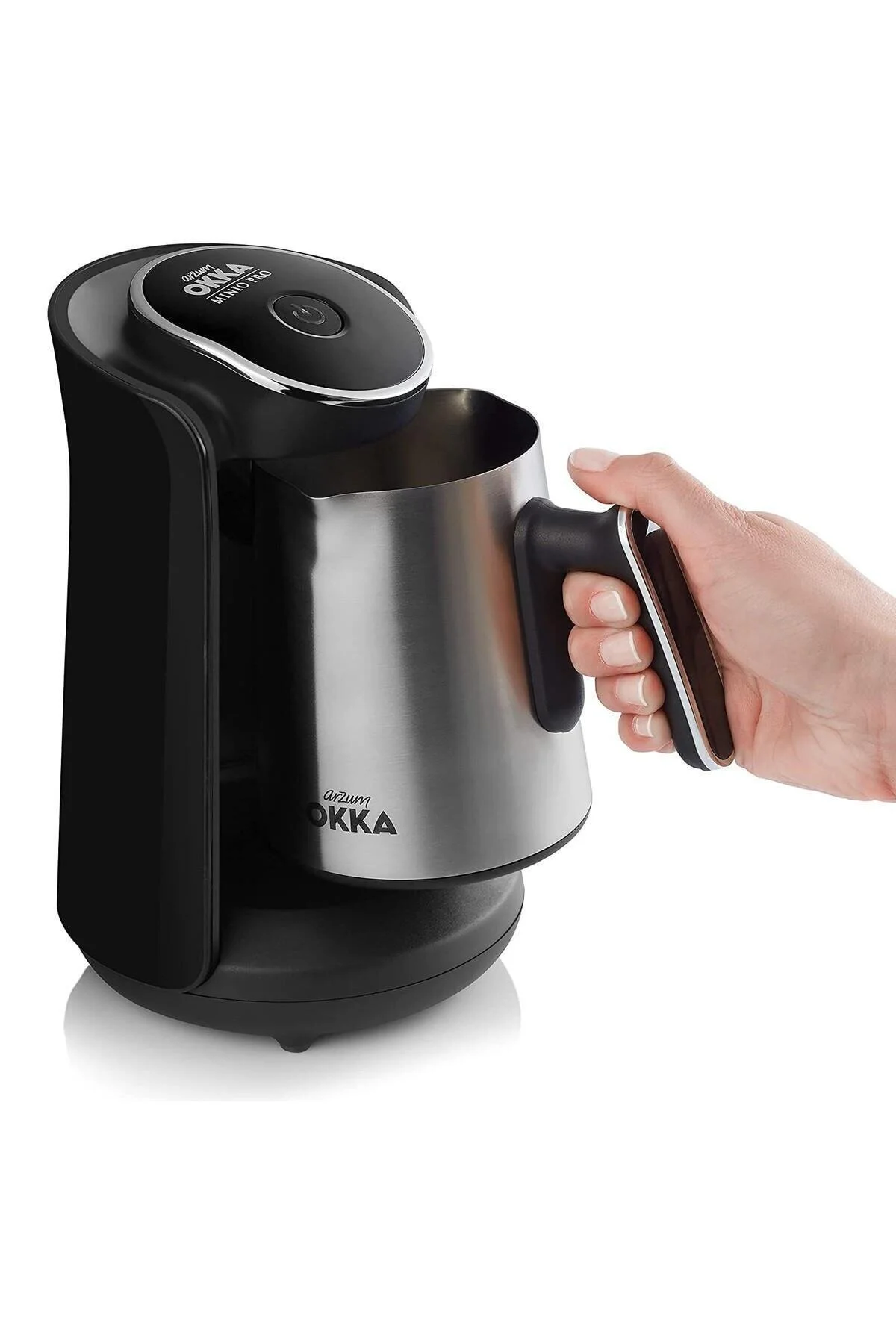 قهوه ساز ترک OK0010 K OKKA MINIO PRO STEEL CAFE PUBLIC TURKISH MACHINE هدیه کروم Arzum