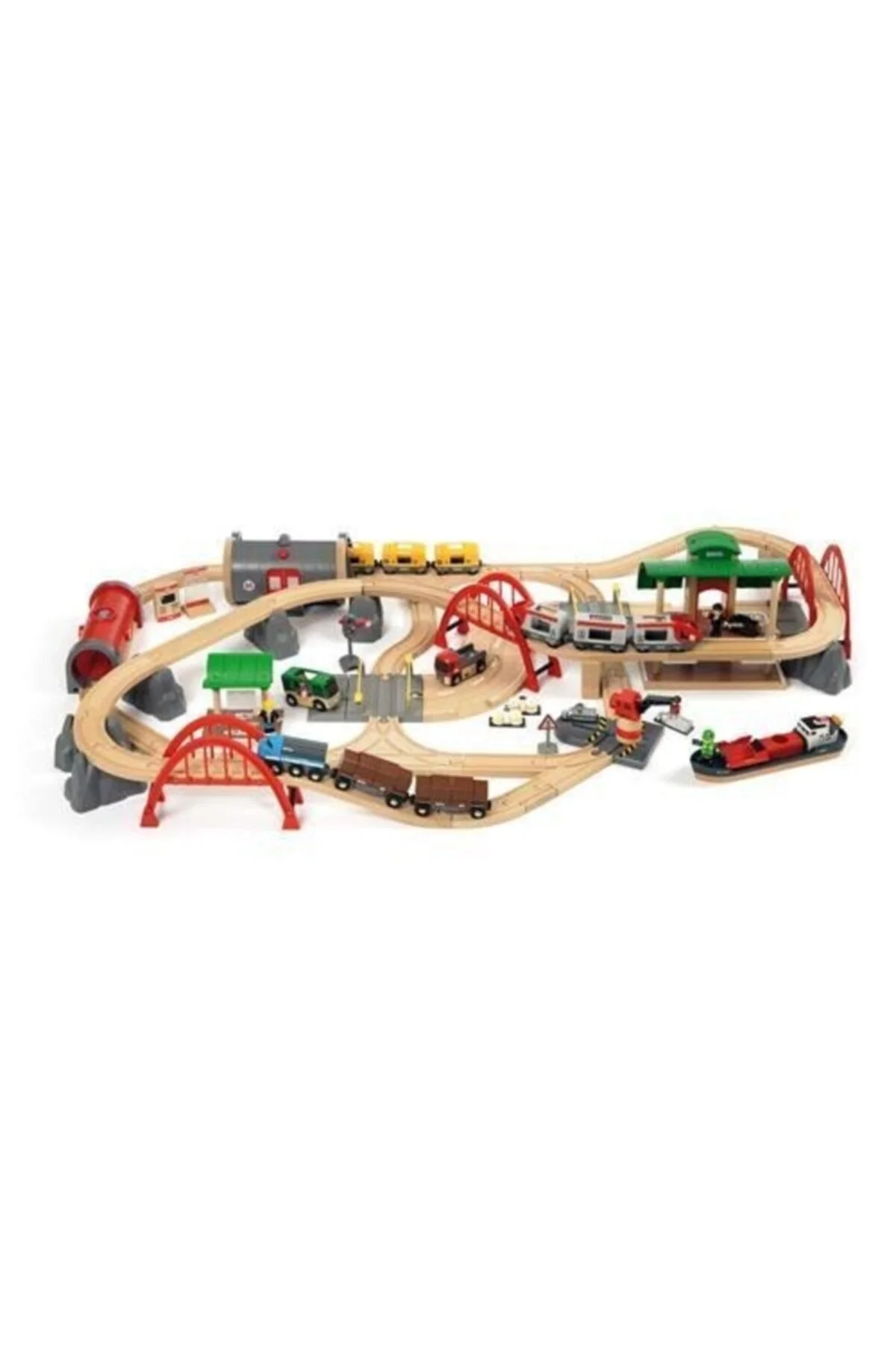 ست حرفه ای اسباب بازی BRIO 33052 D RAILWAY SET اورجینال LEGO