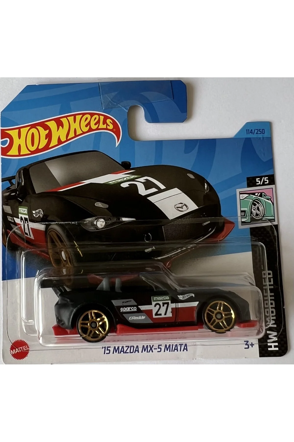 ماشین اسباب بازی 15 MAZDA MX 5 MIATA هات ویلز اورجینال HOT WHEELS
