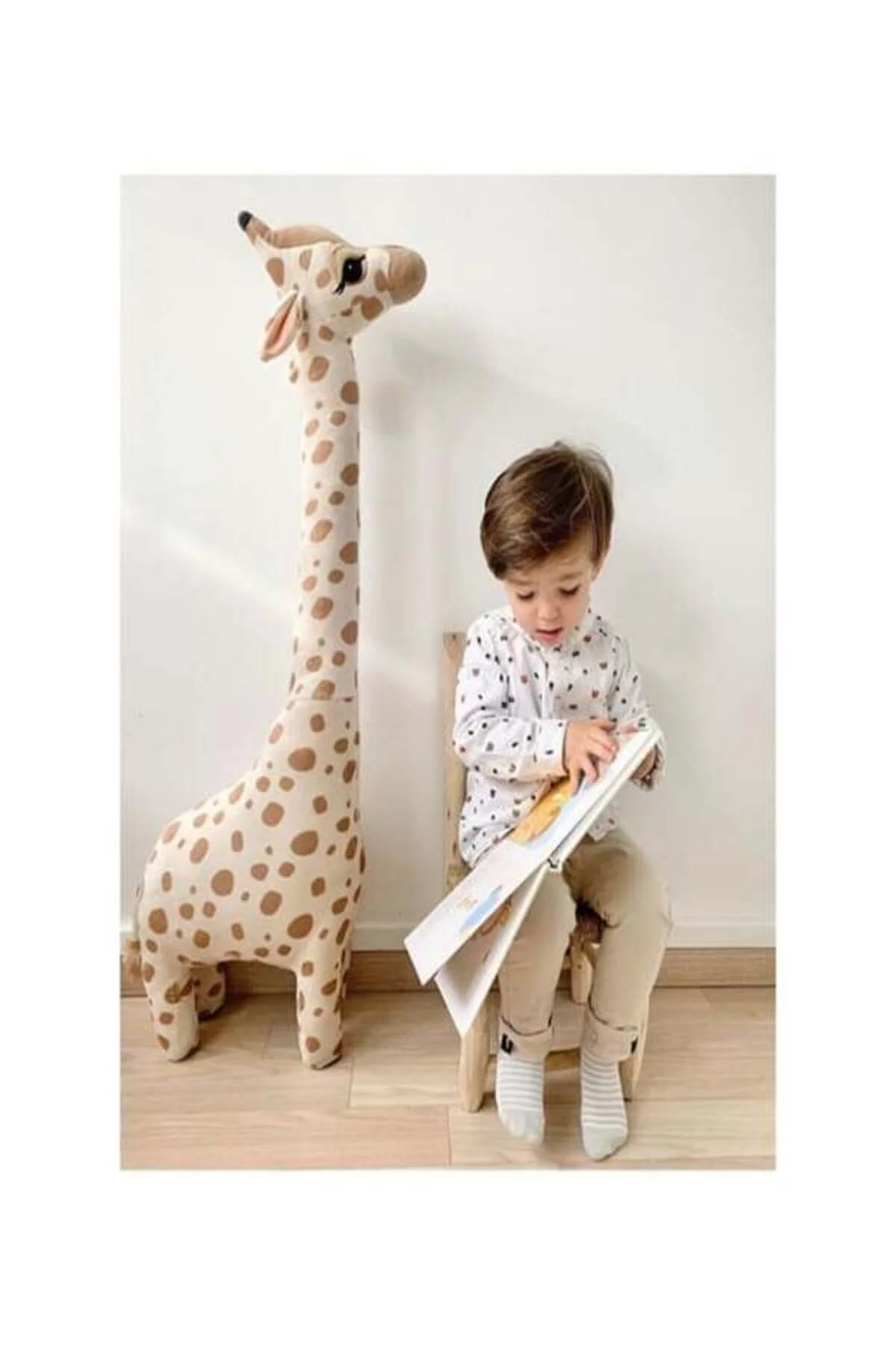 اسباب بازی های پشمی زرافه مخمل دار 100 سانتی متری سایز بزرگ GIRAFFE PLUSH sfs elektrik