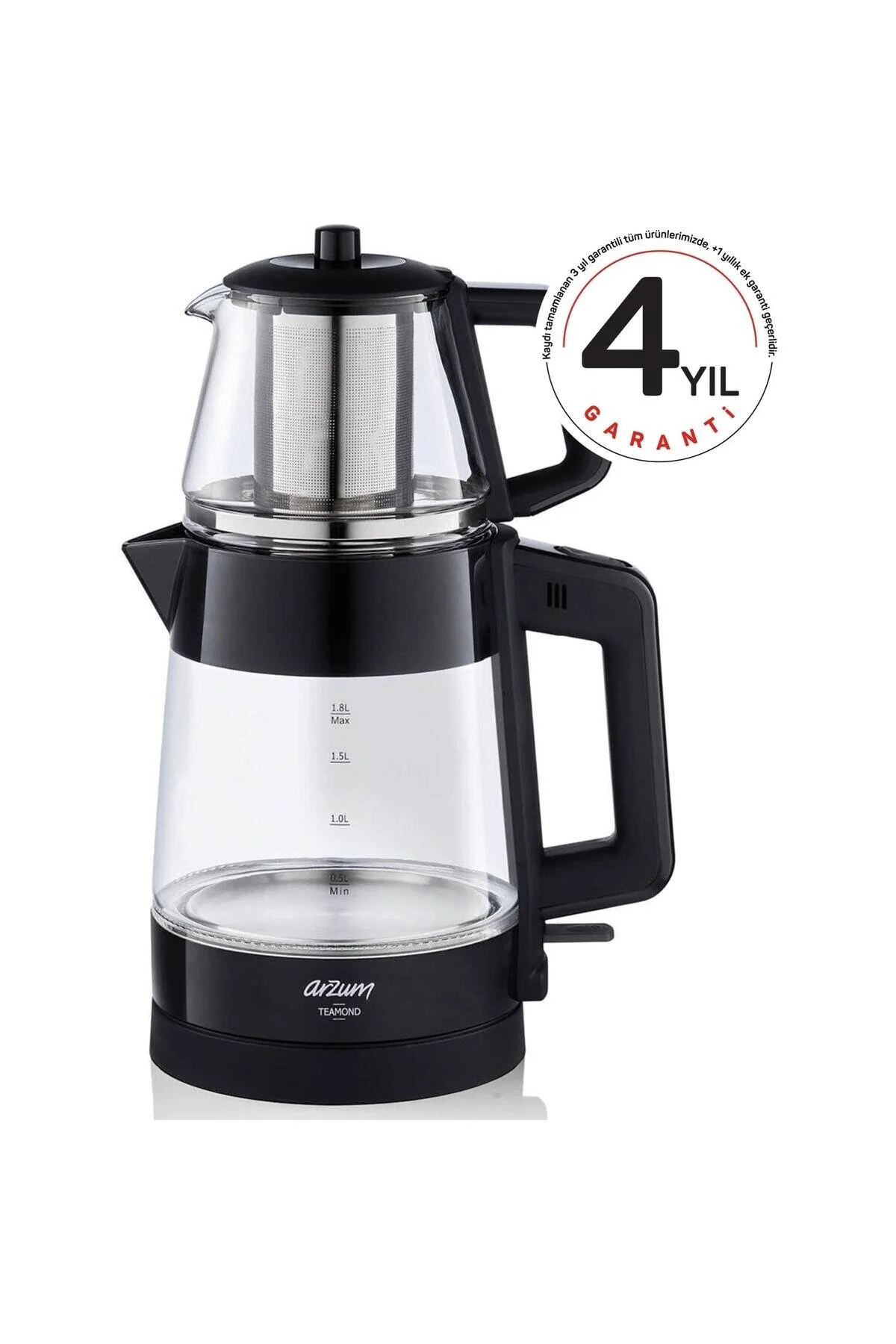 دستگاه چای و قهوه بادامک AR3136 TEAMOND 1800 W سیاه Arzum