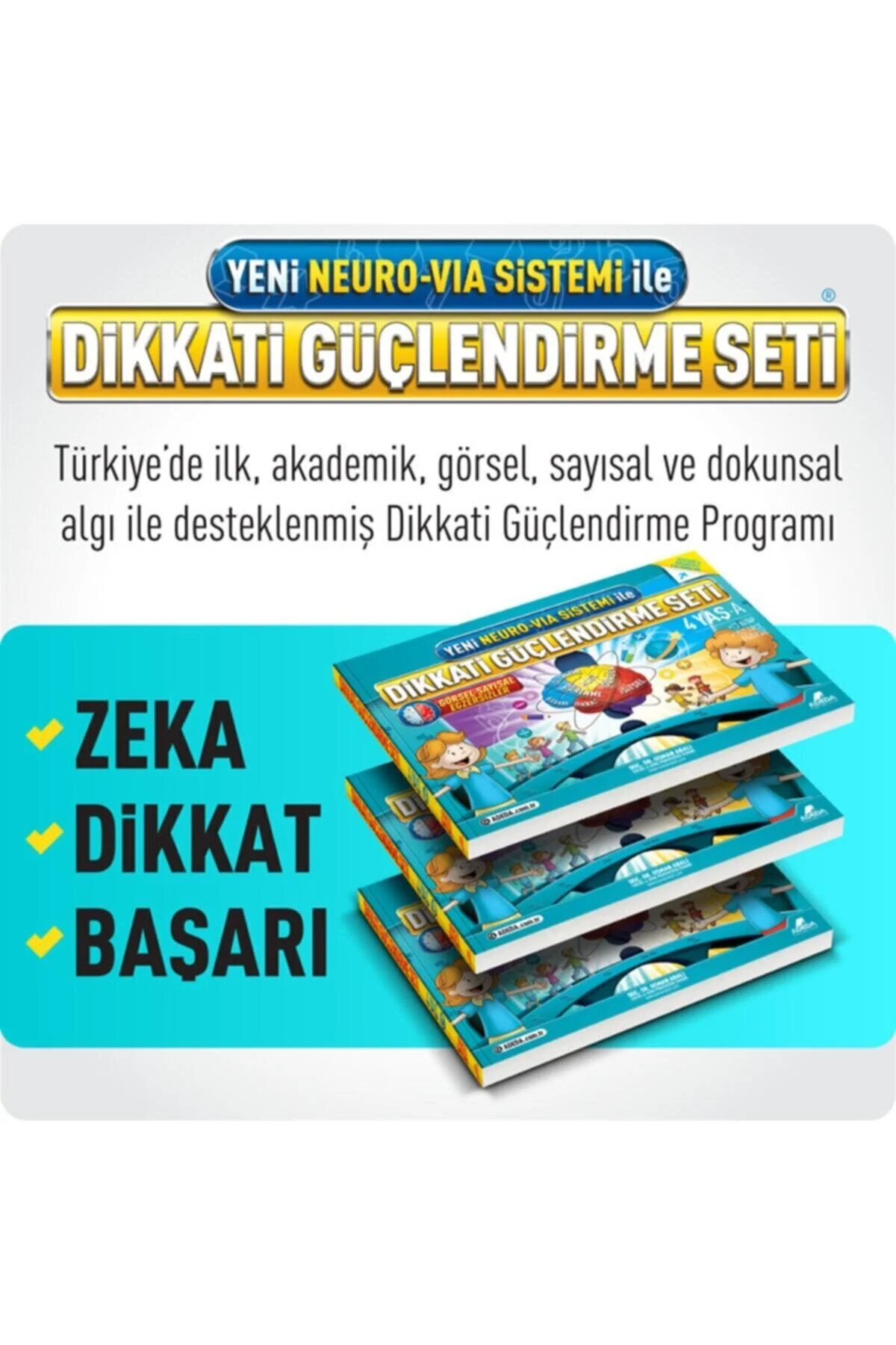 کتاب های فعالیت و آموزشی مجموعه توجه ADEDA 4 سن + تقویت نوشتن Adeda Yayınları