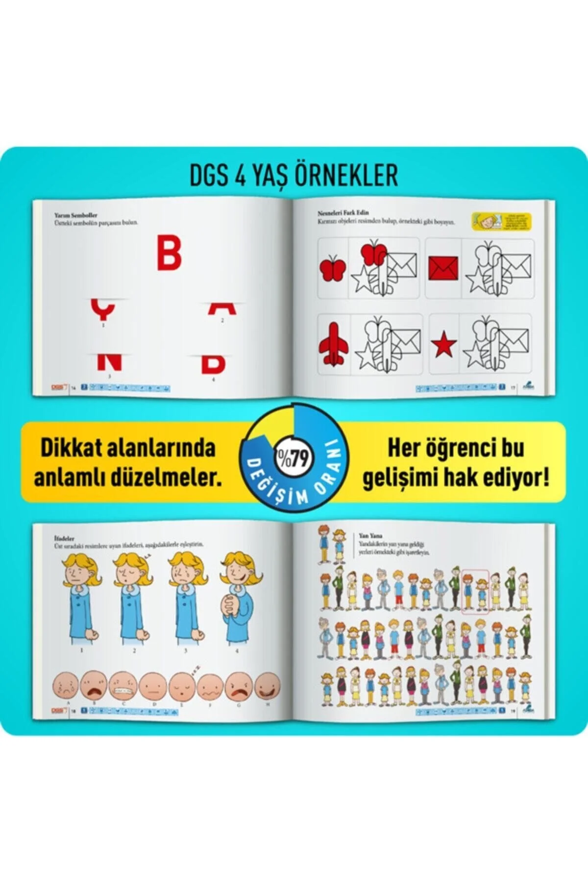 کتاب های فعالیت و آموزشی مجموعه توجه ADEDA 4 سن + تقویت نوشتن Adeda Yayınları