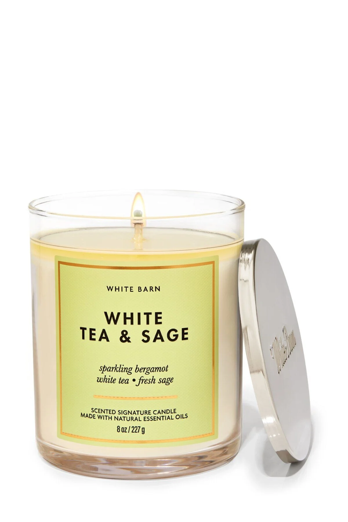 شمع و چراغ چای سفید پسر متوسط ​​227 گرم Bath & Body Works