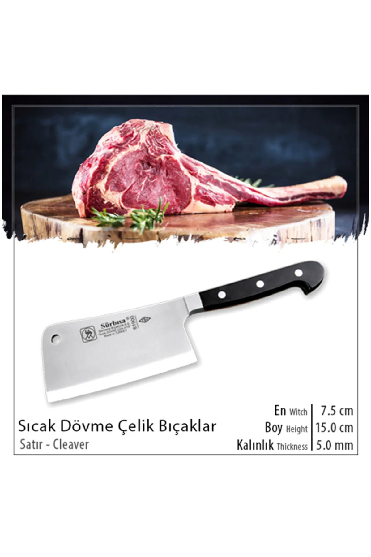 چاقو و ست 61900 خط خال کوبی داغ  Sürbisa