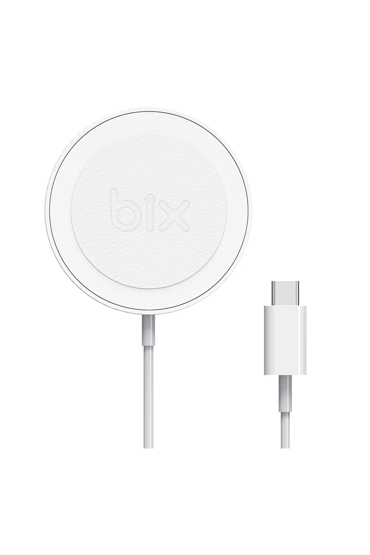 شارژر 15W بی سیم مغناطیسی سفید Bix