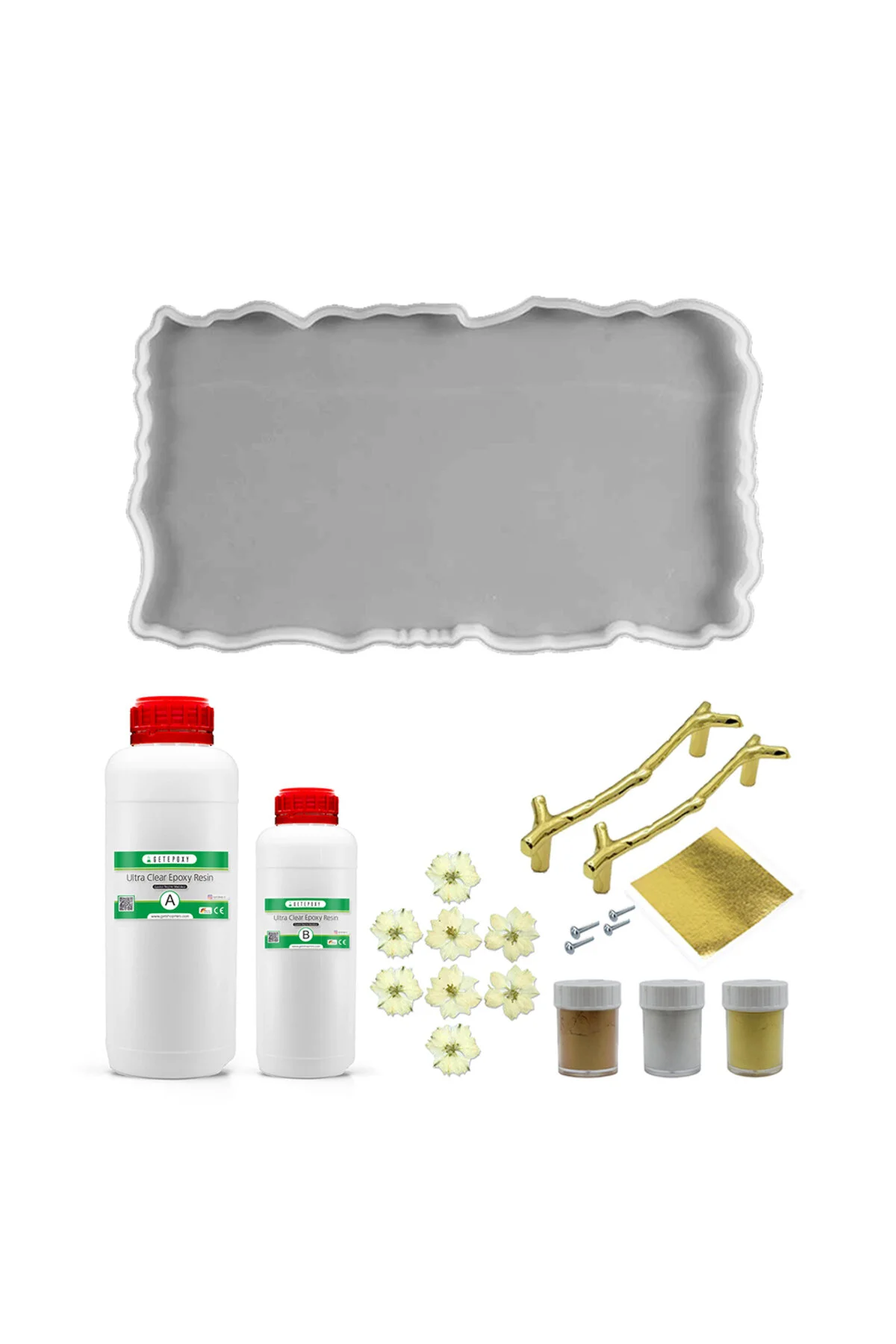 فیگور مجموعه قالب سینی مستطیلی اپوکسی 4 30.5X17X0.8 سانتی متر از ترکیه Getshop Alışveriş Pazarı