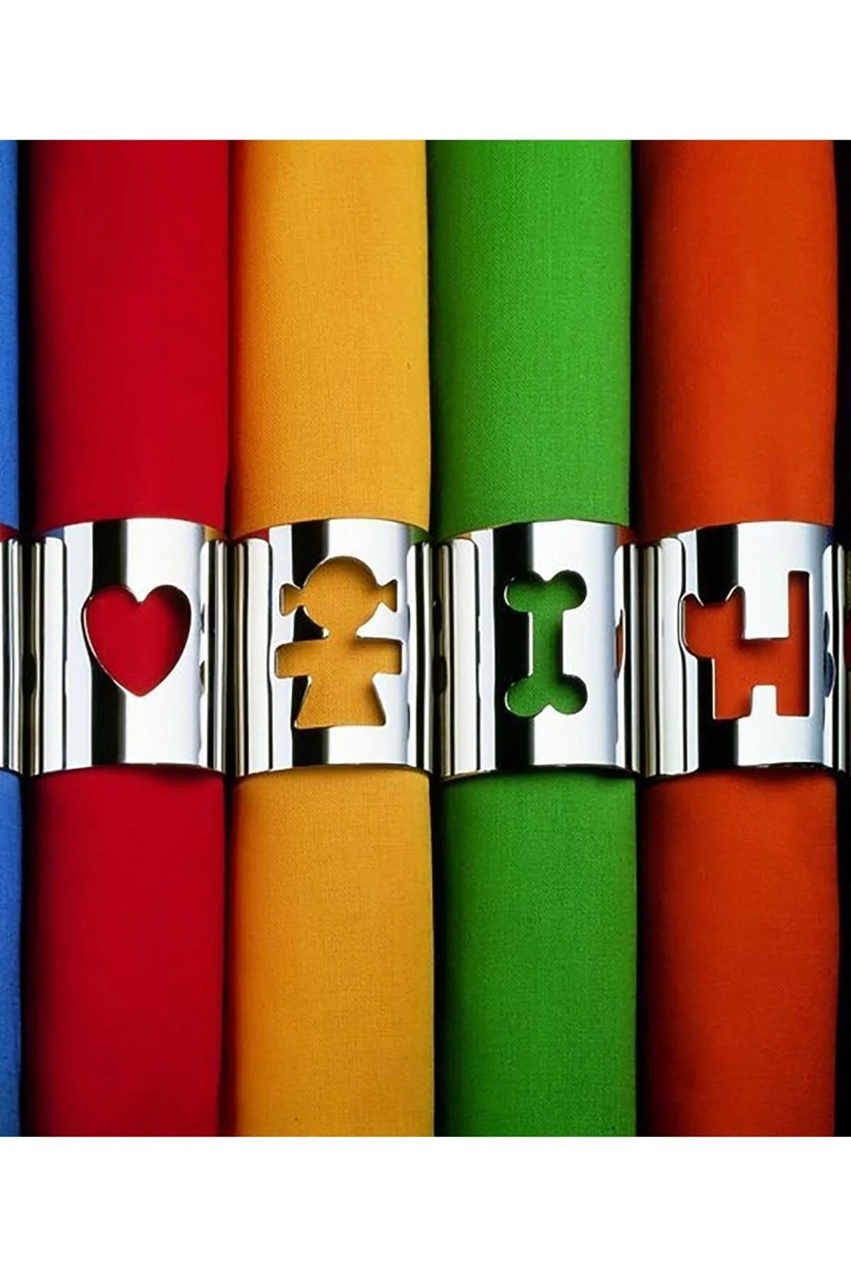 جای دستمال سفره نقره‌ای حلقه سفالی Girotondo اورجینال Alessi