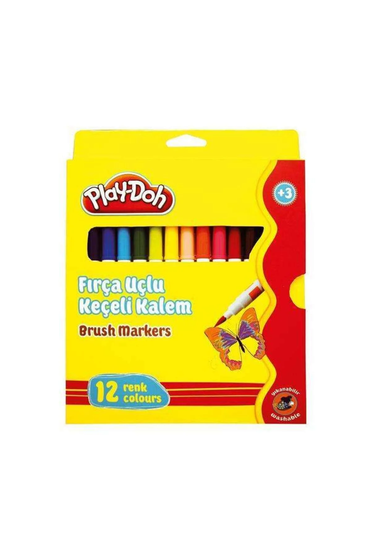 ماژیک نوک نمدی PLAY DOH 12 برس رنگی احساس می شود Hasbro