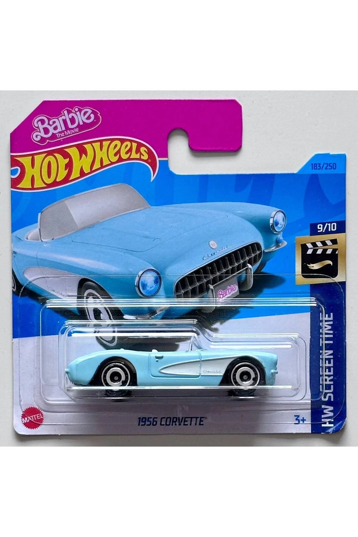 ماشین اسباب بازی HOTWHEELS 1956 CORVETTE BARBIE TURQUOISE سری 2023 مقیاس 1 64 از ترکیه HOT WHEELS