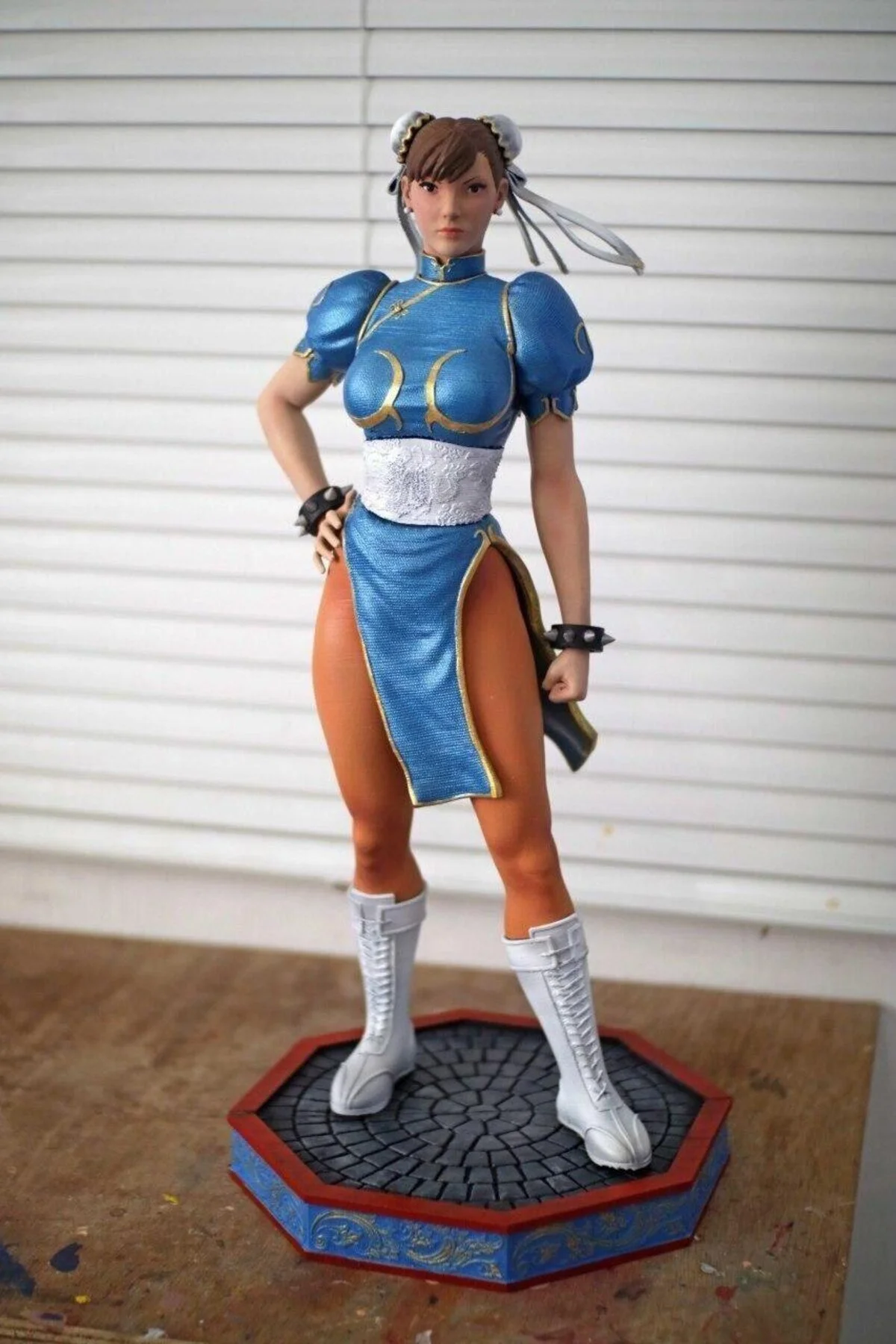 فیگور STREET FIGHTER CHUN LI شکل نقاشی شده CHUNG بزرگ سایز 25 سانتی متر TuransoyCraft
