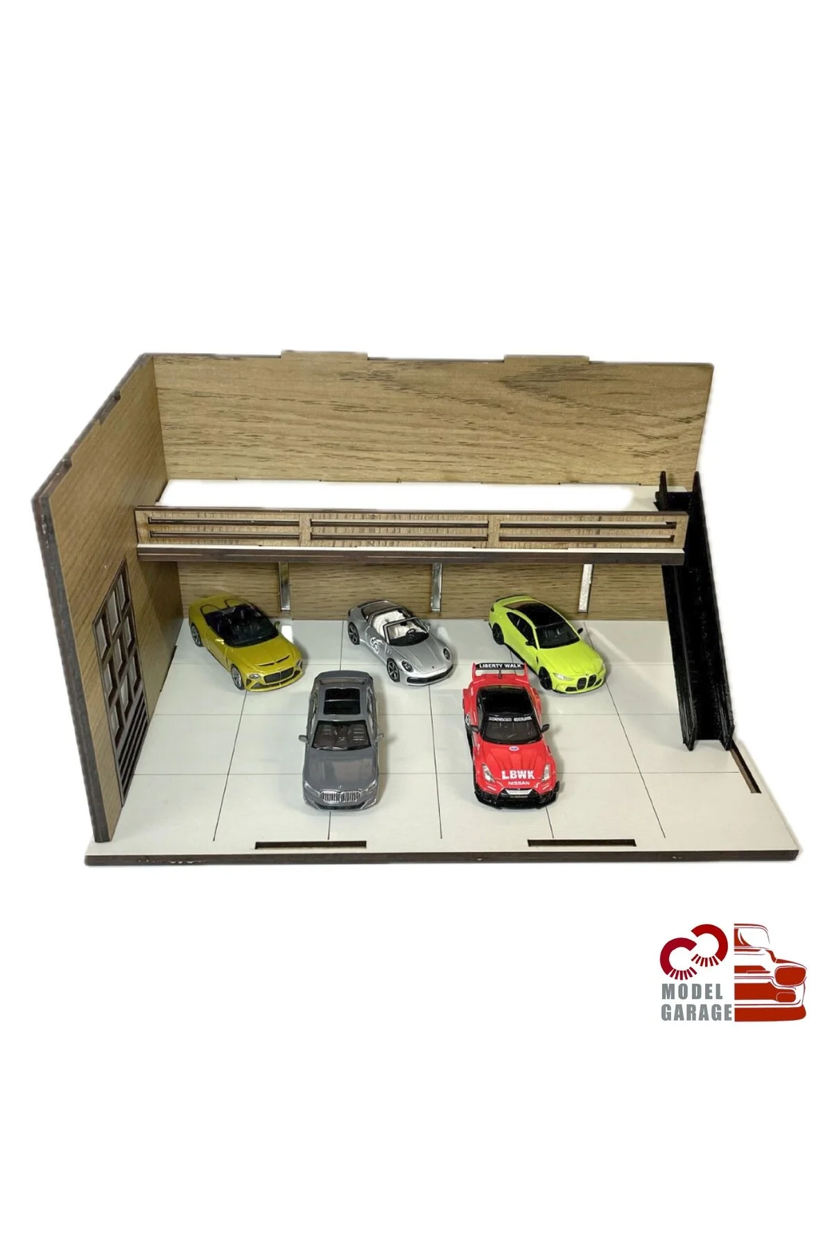 مدل خودرو 1 64 SCALE VEHICLE PARKING LOT DIORAMA DIECAST DISPLAY STAND RACK CAR GARAGE اورجینال ÜRETİM