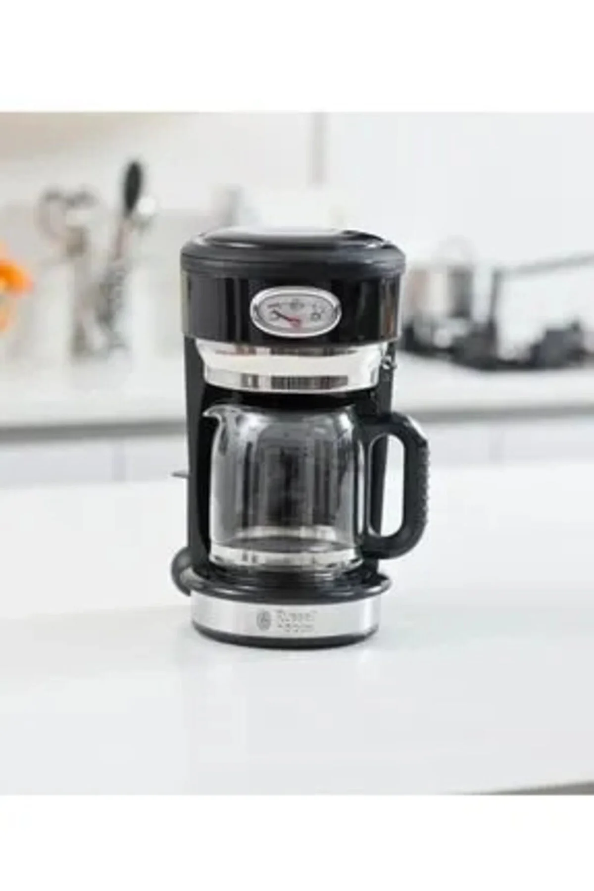 قهوه ساز فیلتری سیاه دستگاه شیشه ای یکپارچهسازی با سیستمعامل Russell Hobbs