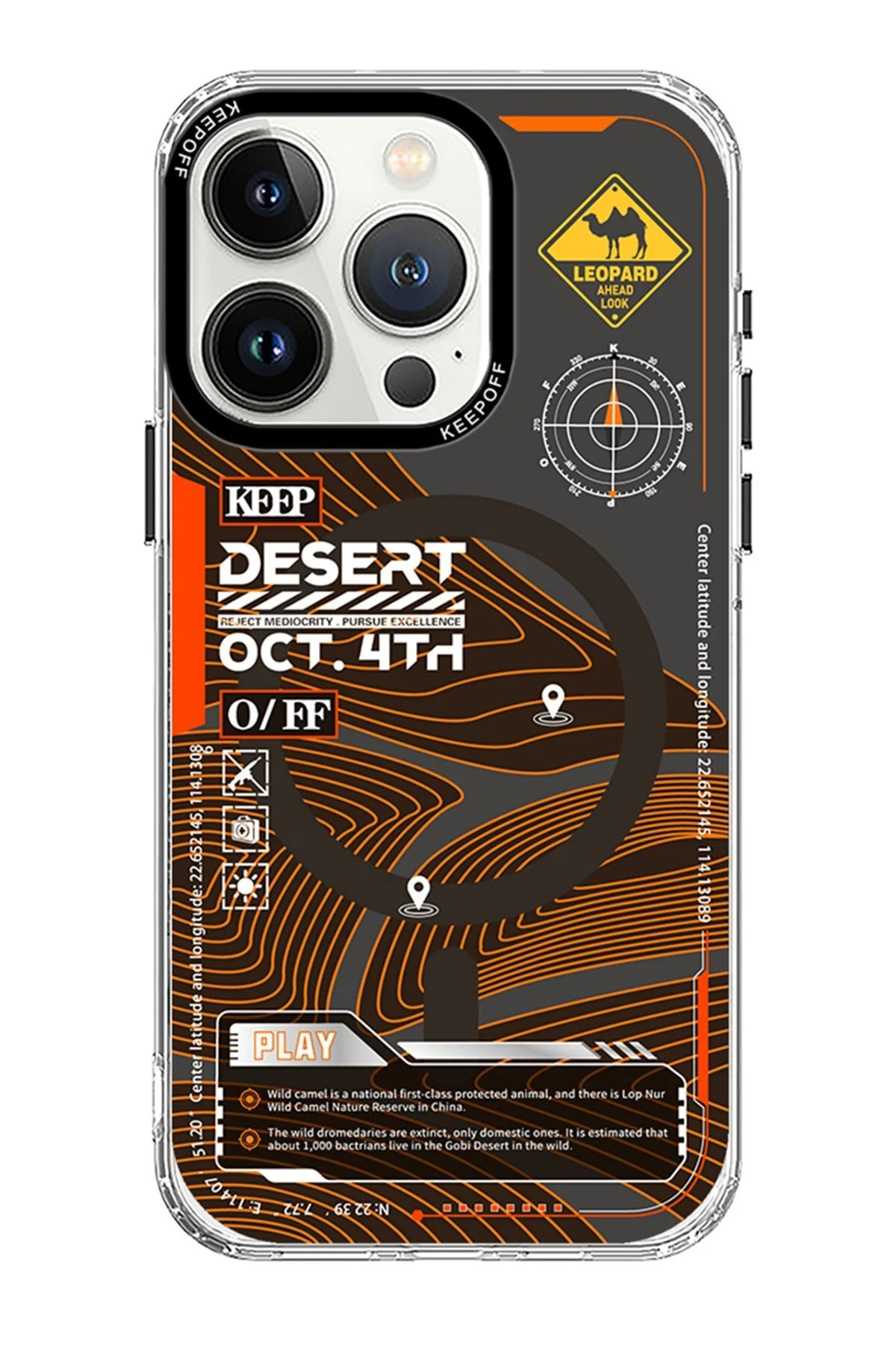 کاور و قاب IPHONE 15 PRO CASE 3D ISLAND CARK BEAR الگوی شفاف پشتیبانی شده m.tk moveteck