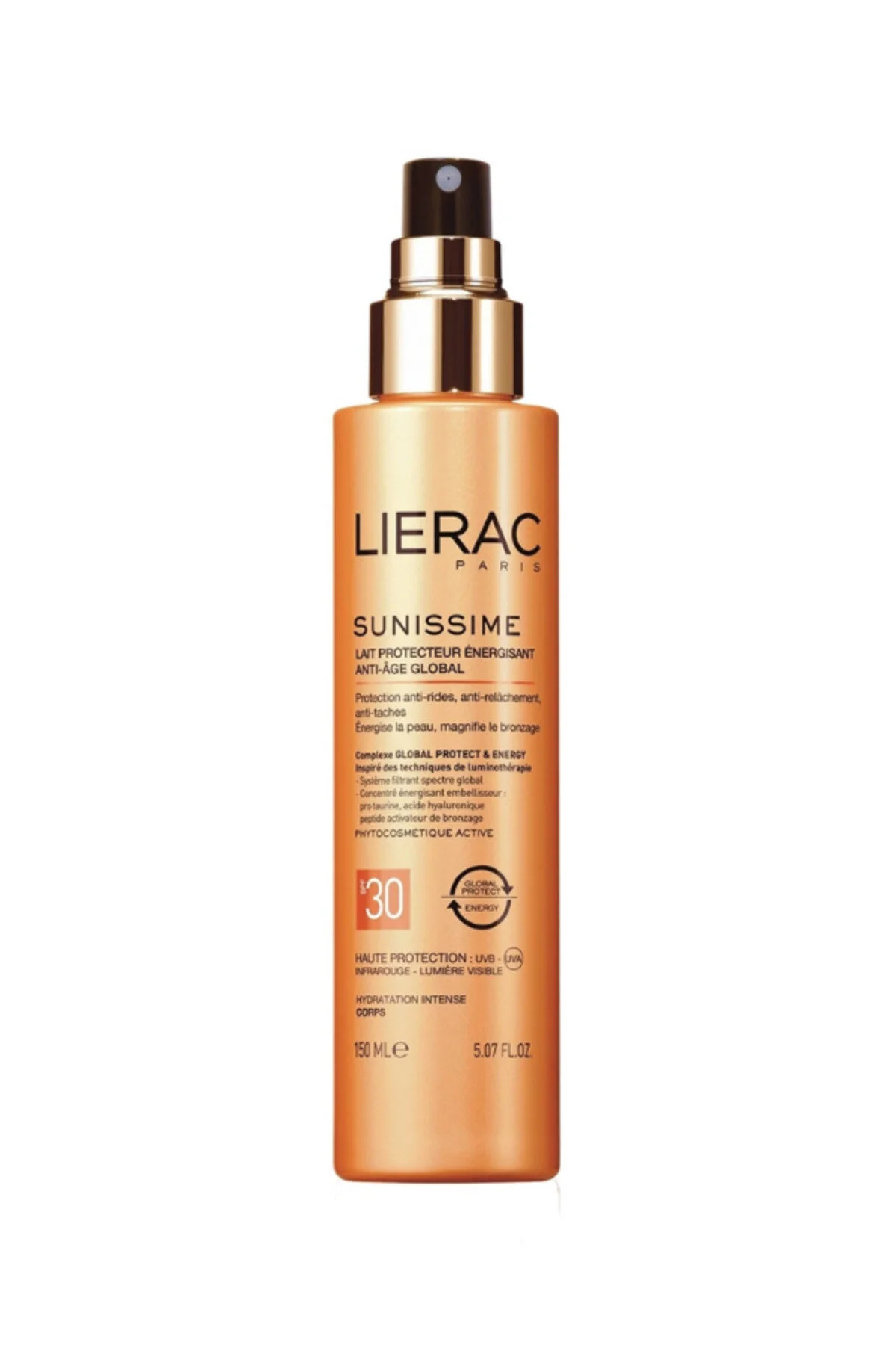 Lierac محافظت کننده آفتابی انرژی‌بخش Sunissime SPF30 150 میلی‌لیتر