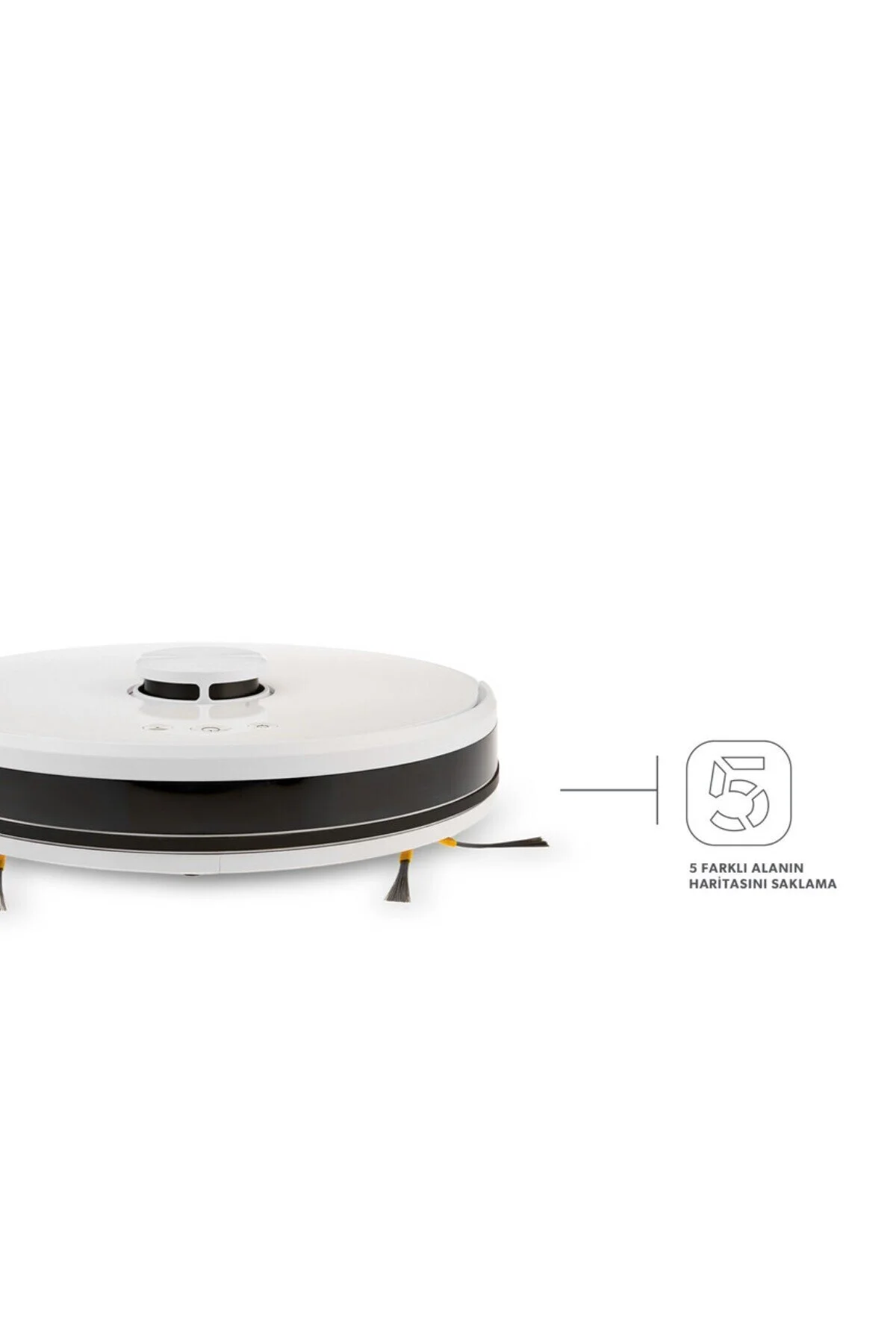 جاروبرقی رباتیک سفید الکس لیزر 1281H هوشمند بوت پوتین Bacauge 2In1 Mop Mapped  HOMEND