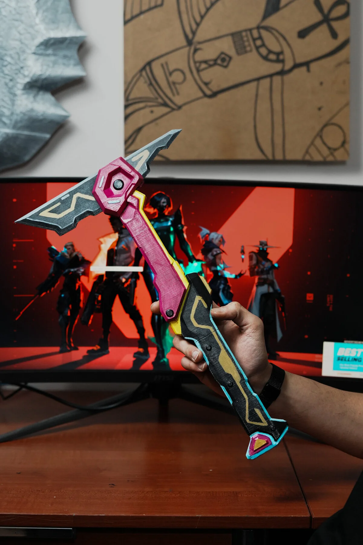 فیگور VALORANT DELIPOP AXE PHANTOM 3D PLASTIC PRODUCTION 43 CM VeyernCraft