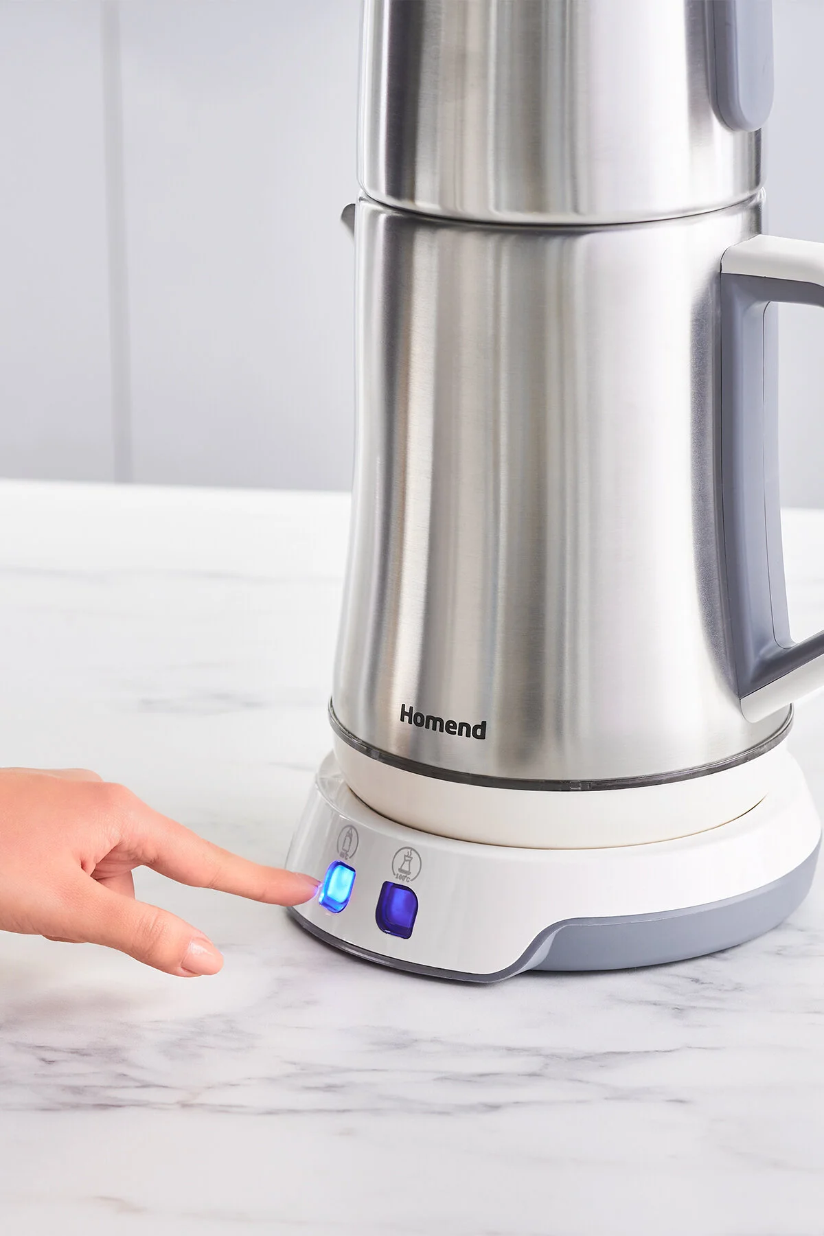 چای ساز سفید Royaltea Elegant 1775H صحبت کردن دستگاه Inox  HOMEND
