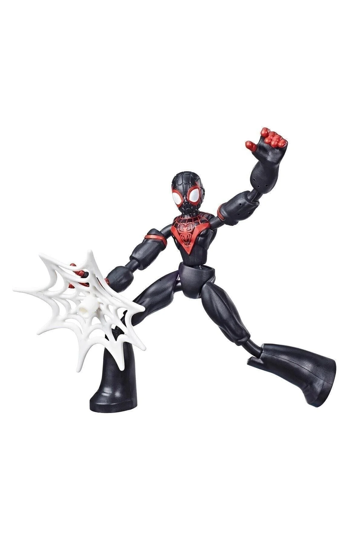 اسباب بازی های فیگور دیگر چند رنگ مردانه و زنانه E7687 Spider Man Bend Flex Miles Morales شکل Hasbro