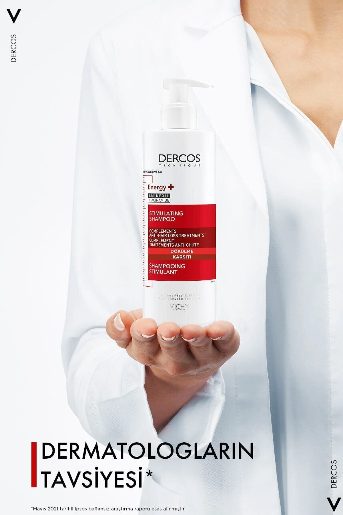 شامپو DERCOS شروع و ریزش مو پیشگیری ریشه در 400 میل ویشی Vichy