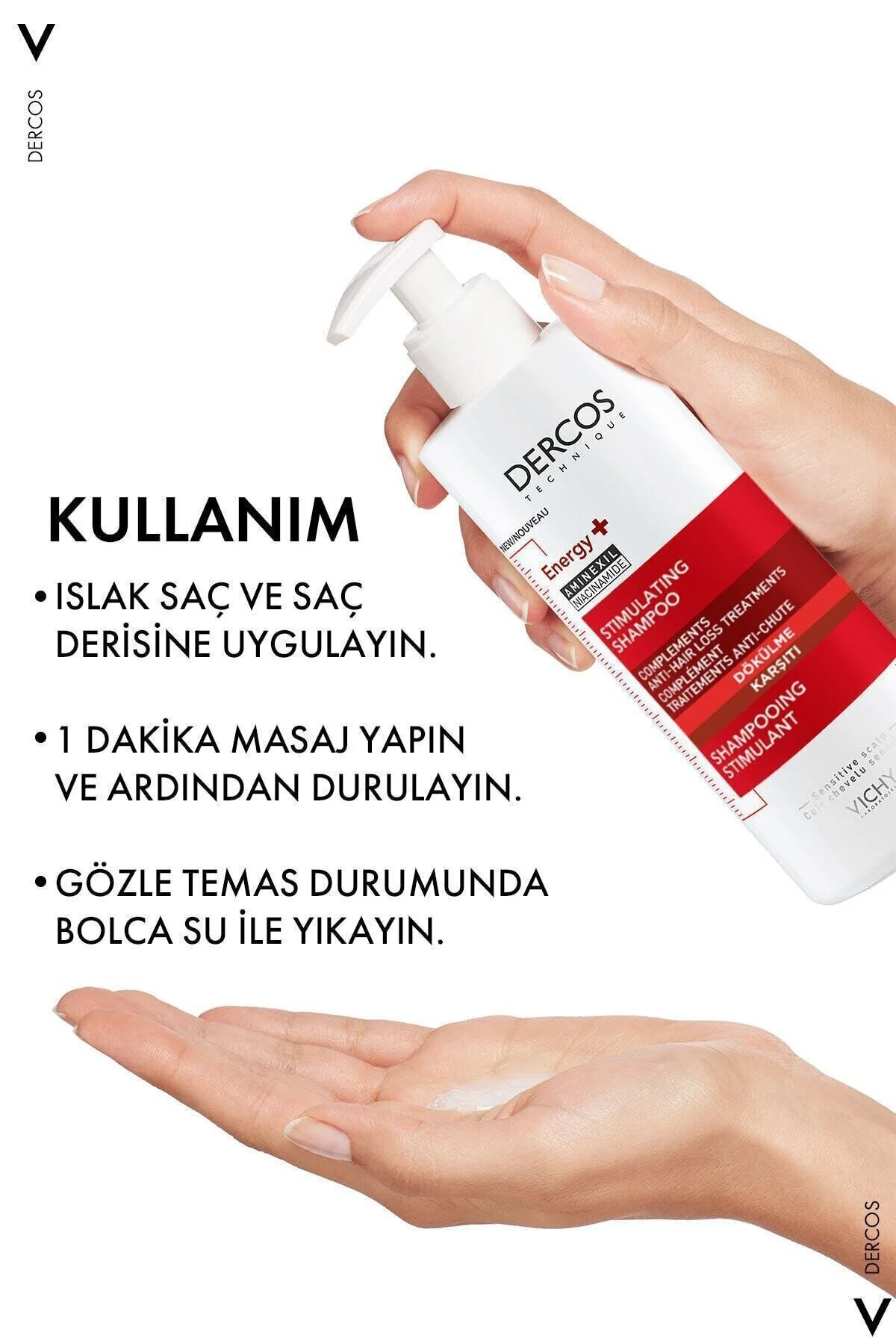 شامپو DERCOS شروع و ریزش مو پیشگیری ریشه در 400 میل ویشی Vichy