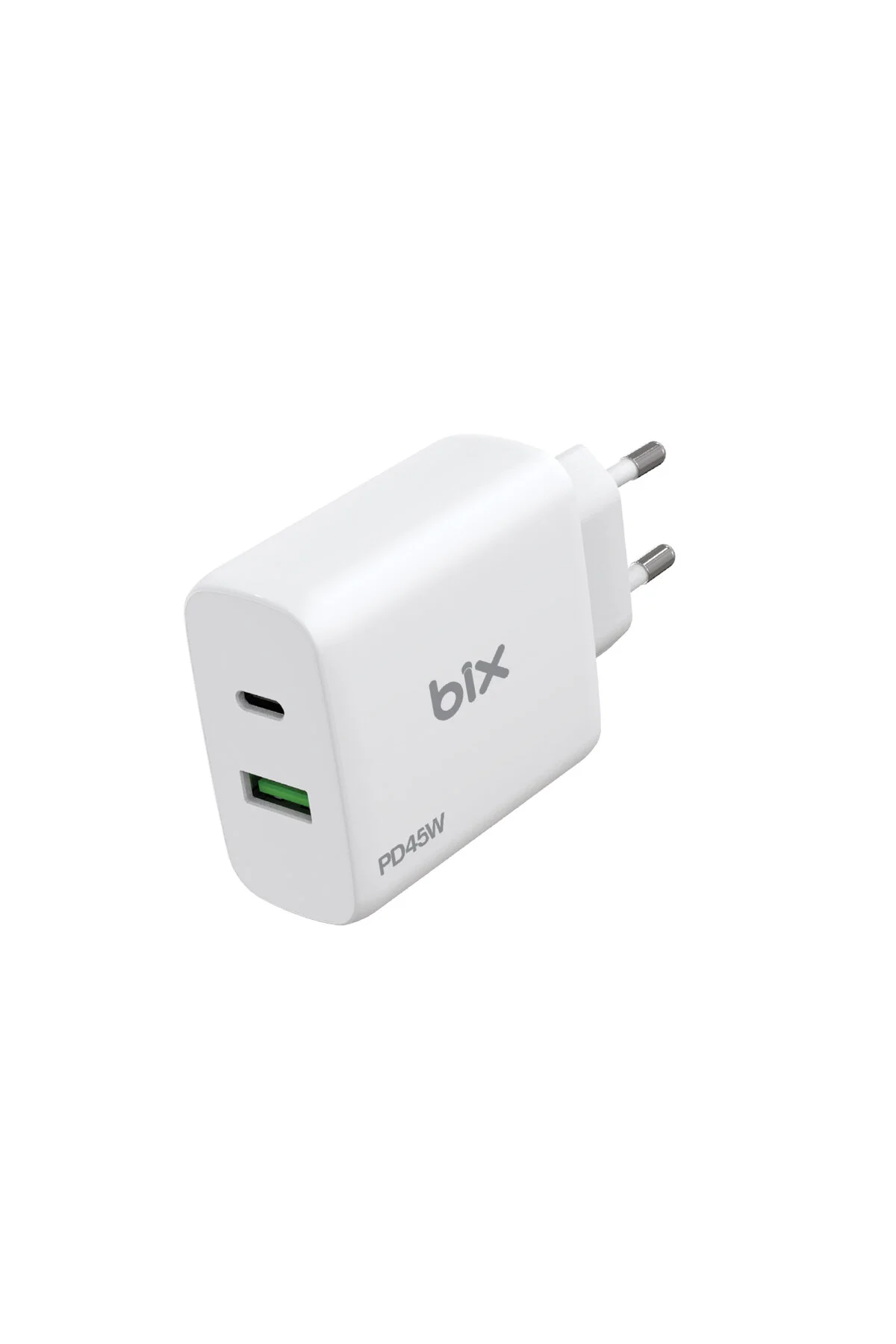 شارژر GAN PD 45W C و USB A QC دو پورت دورد Bix
