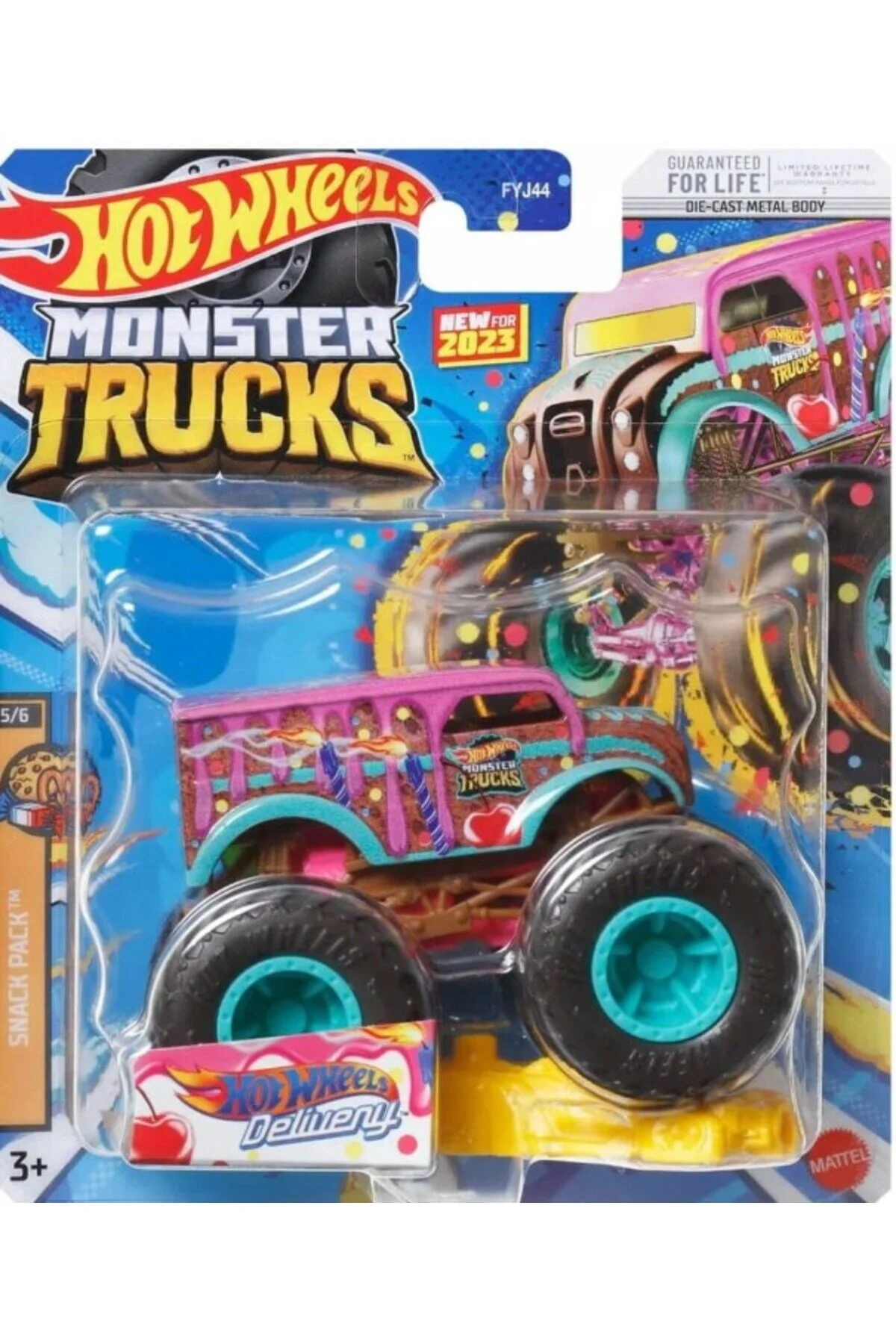ماشین اسباب بازی تحویل خودکار کامیون هیولا HLR87 هات ویلز اورجینال HOT WHEELS