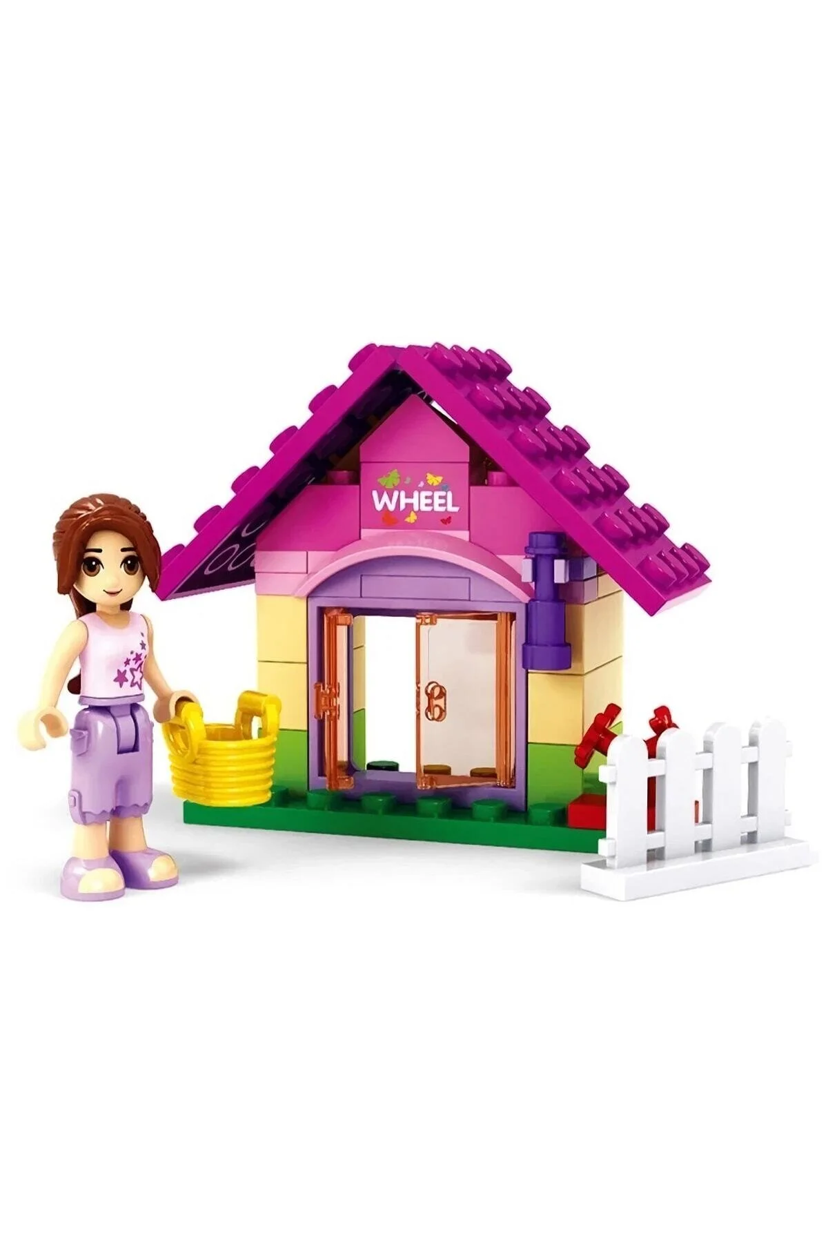 لگو و اسباب بازی های ساخت محور ست 44 تکه دخترانه شیرین خانه مد از ترکیه MJ TOYS