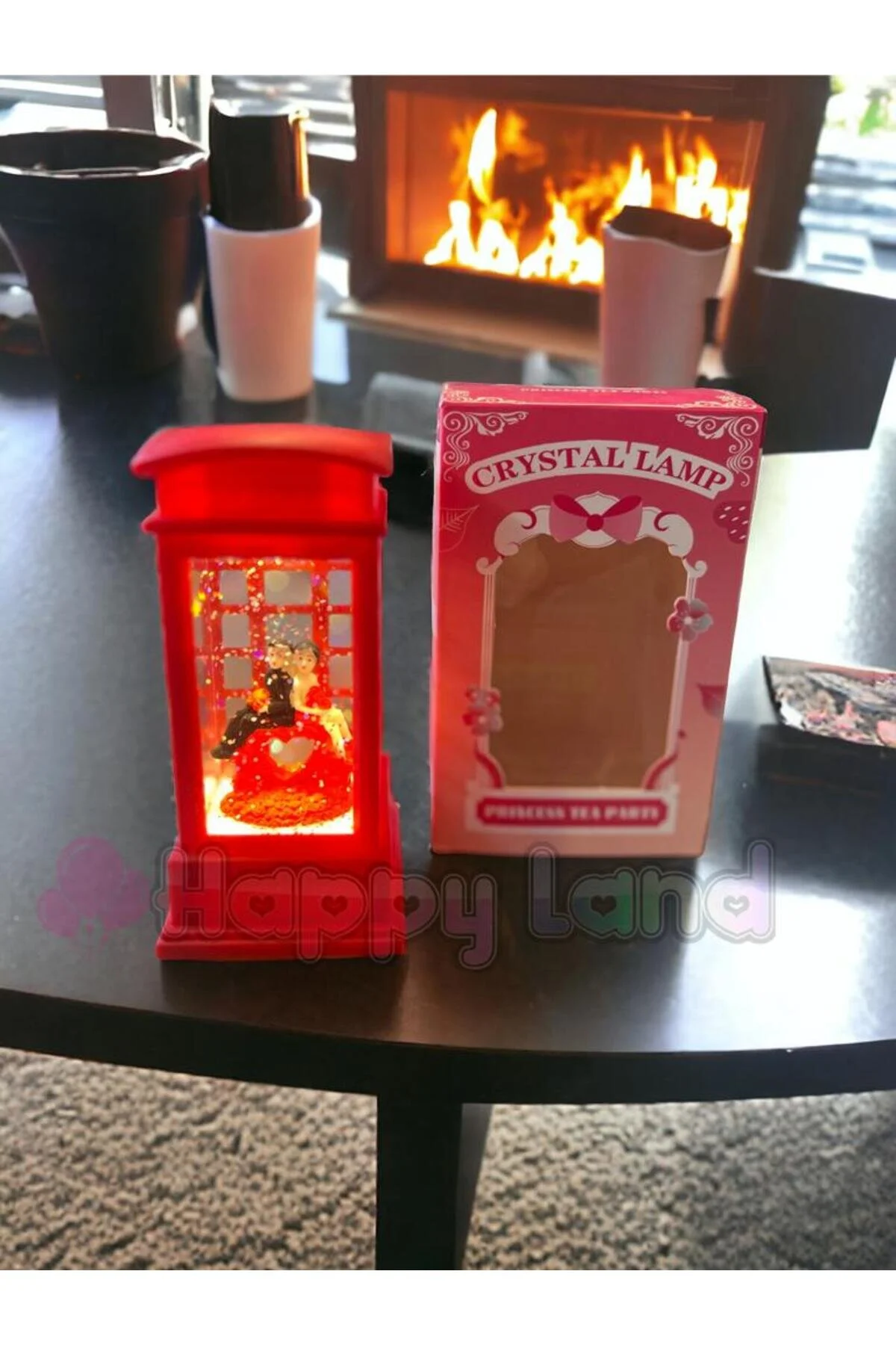 گوی برفی هدایای فانوس غرفه تلفن برای روز ولنتاین 14 فوریه هدیه از ترکیه Happyland