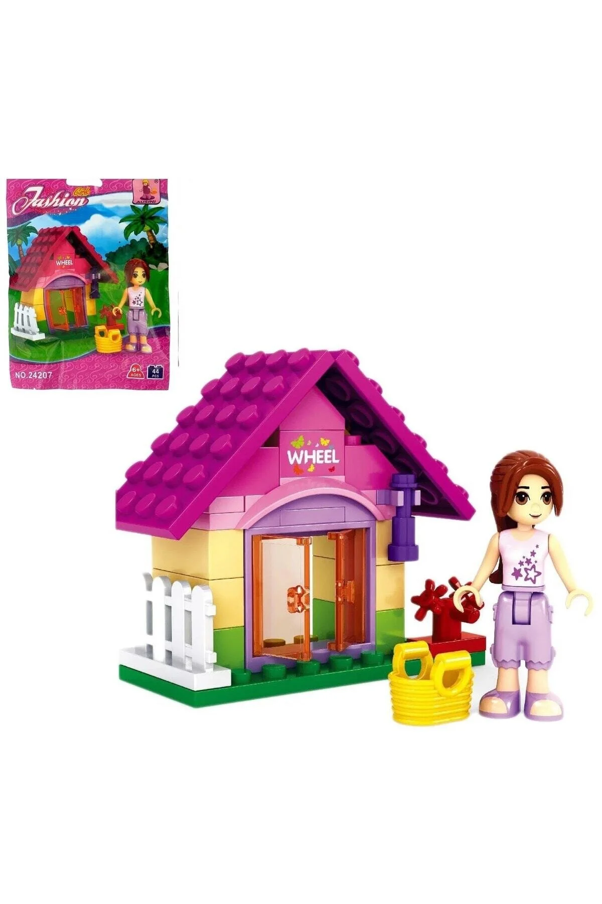لگو و اسباب بازی های ساخت محور ست 44 تکه دخترانه شیرین خانه مد از ترکیه MJ TOYS