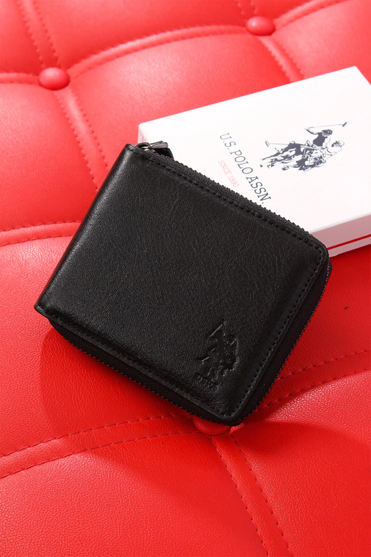 کیف پول و کارت‌ بانک چرمی مردانه یو اس پولو  U.S. Polo Assn.
