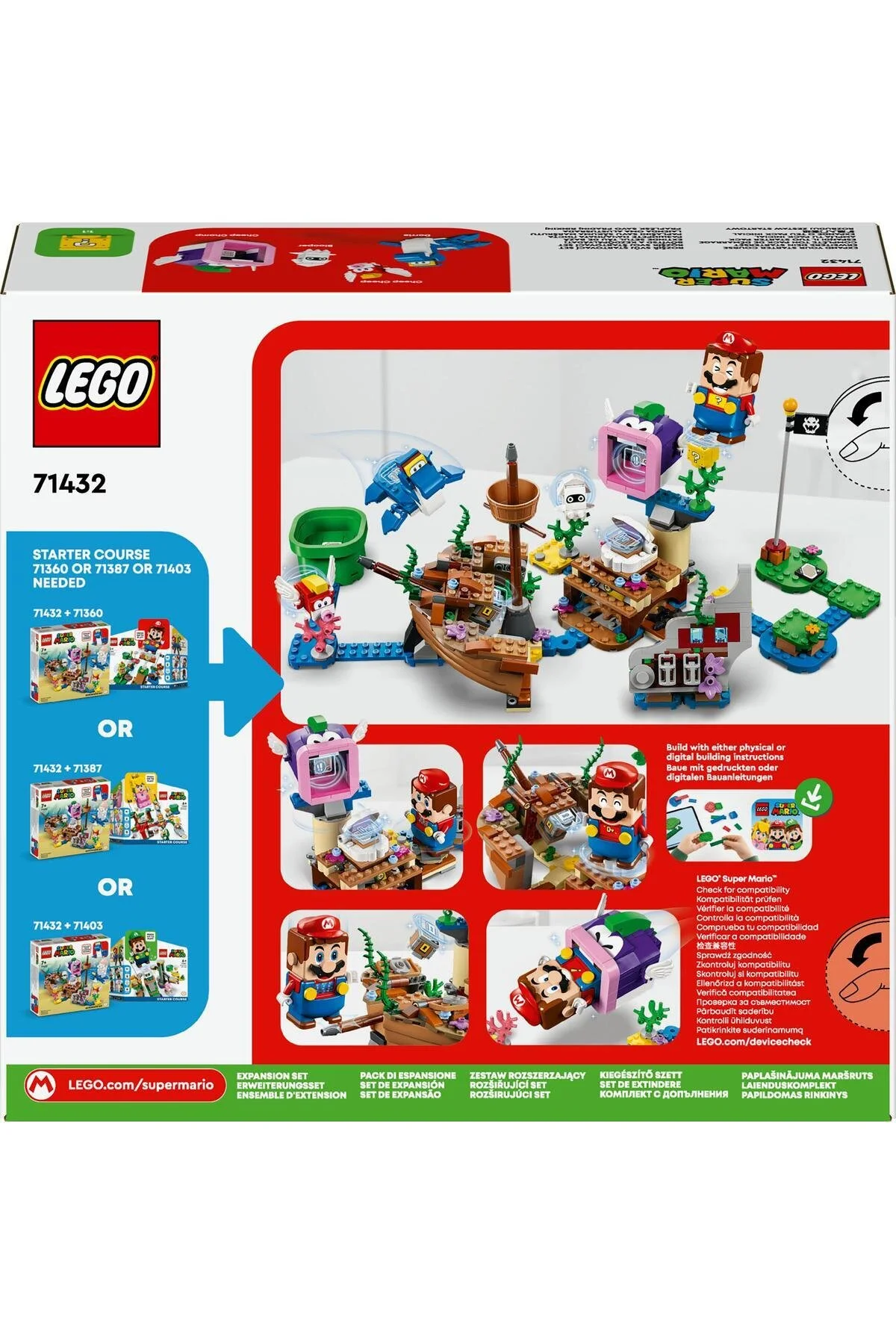 لگو ® SUPER MARIO ™ DORRIE'S SHIPY SHIP ADVENTURE مجموعه 71432 ساز 500 قسمت اورجینال LEGO