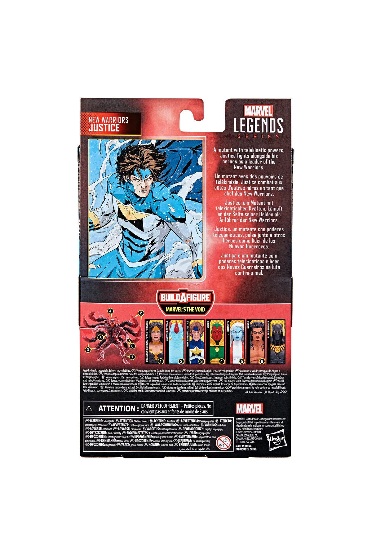 فیگور MARVEL LEGENDS NEW WARRIORS JUSTICE COMICS چهره عمل MARVEL'S THE VOID BAF Hasbro