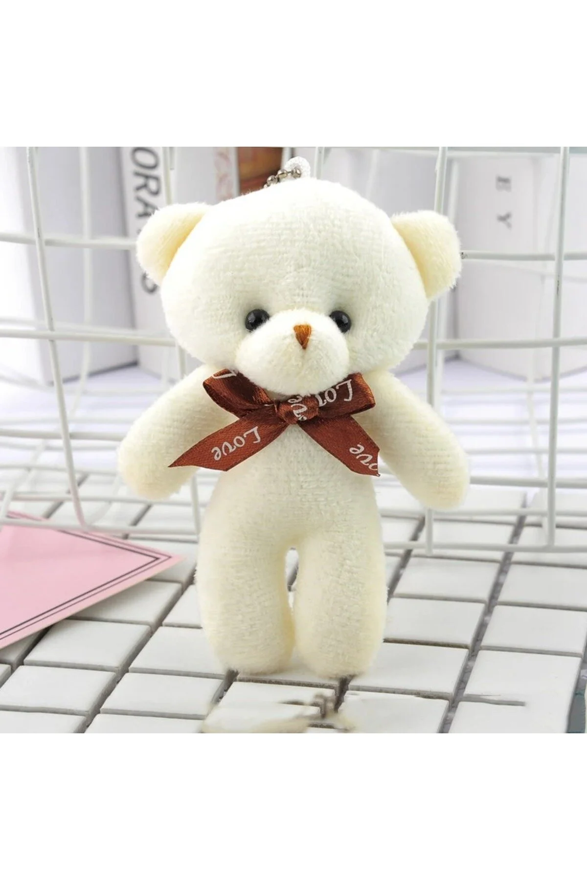 اسباب بازی های پشمی زیور آلات کیف گل دار ماشین خرس عروسکی مخملی 1 عدد Cinnamon Bunny