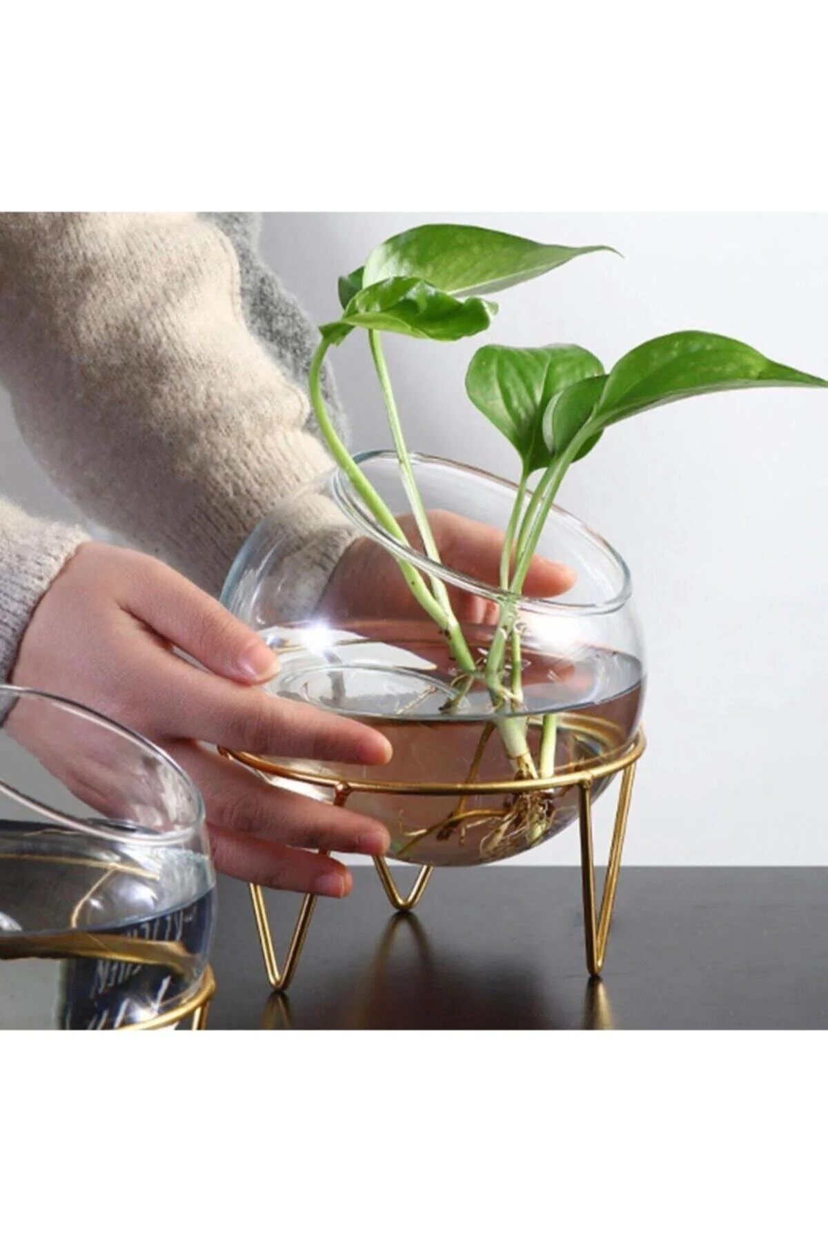 پایه گلدان طراحی ویژه شیشه ای میوه خانه شمع آکواریوم ارائه P H Panayır Home