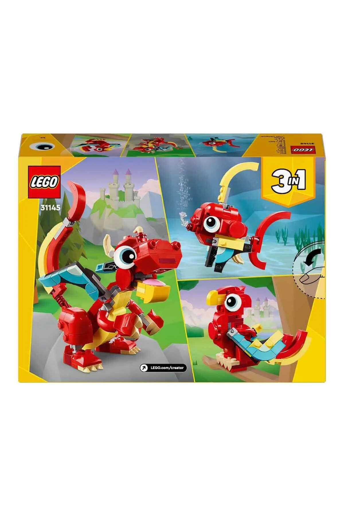 لگو و اسباب بازی های ساخت محور ® CREATOR RED DRAGON 31145 ماهی ققنوس برای کودکان 6 سال به بالا اورجینال LEGO