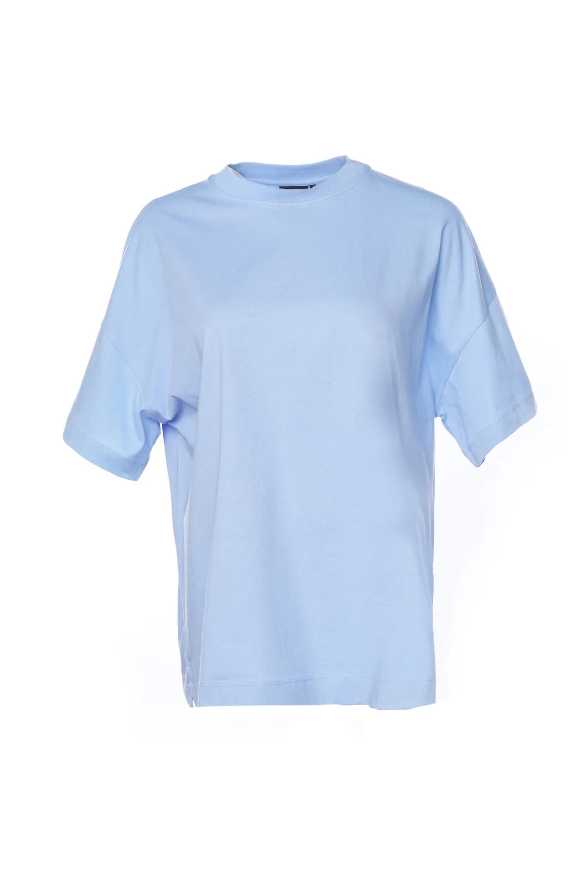 تی شرت آبی زنانه shura بزرگ و آستین کوتاه t shirt hummel