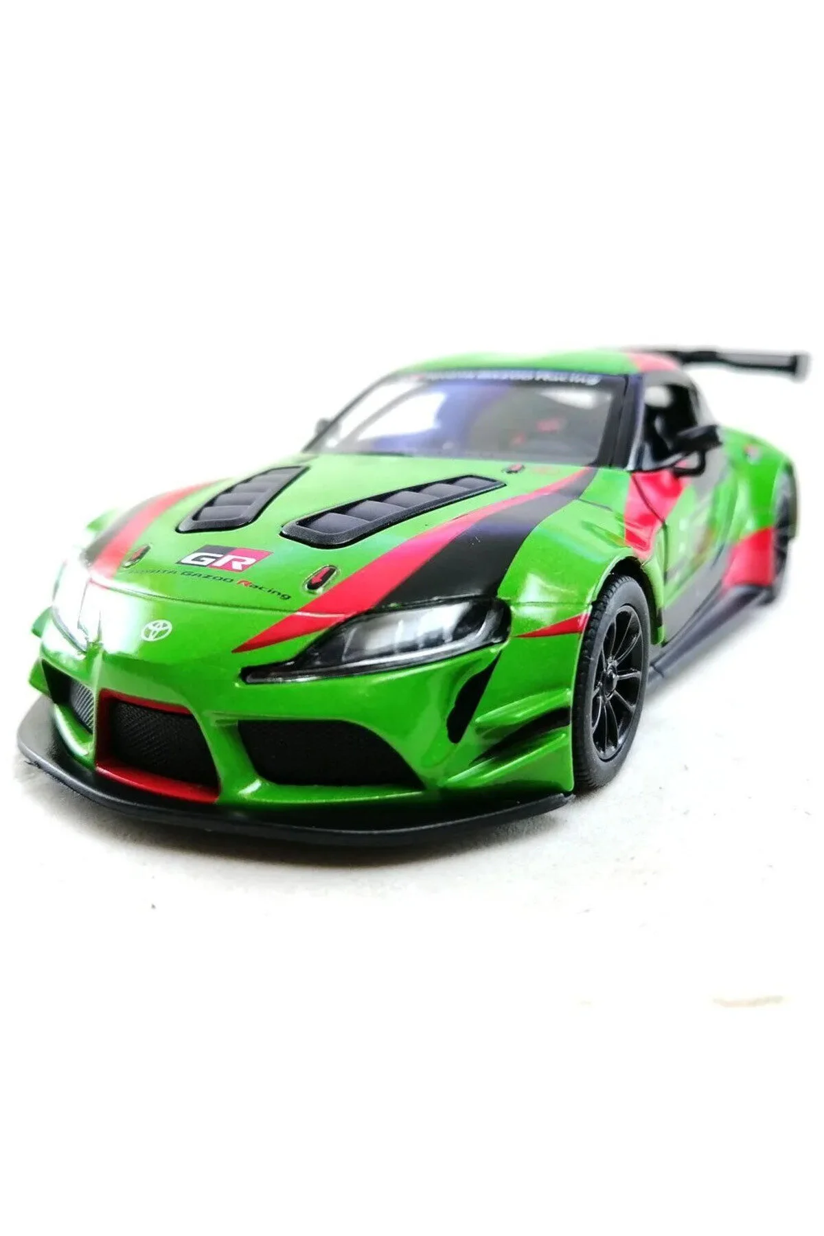 مدل خودرو ماشین فلزی TOYOTA SUPRA GR RACING LIVERY EDITION 1:36 12.5 CM PULL DROP GREEN اورجینال LRS STORE