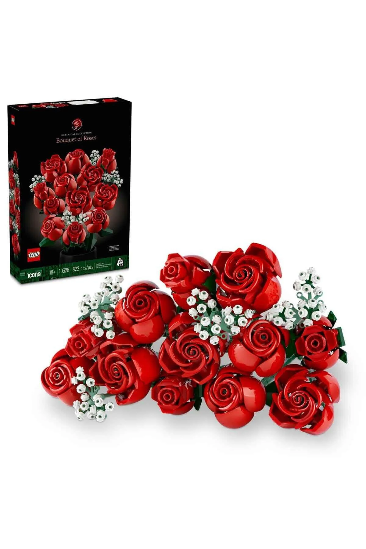 لگو و اسباب بازی های ساخت محور ICONS ROSE BOUQUET 10328 ایجاد تزئینی کلکسیونی قابل نمایش برای بزرگسالان از ترکیه LEGO