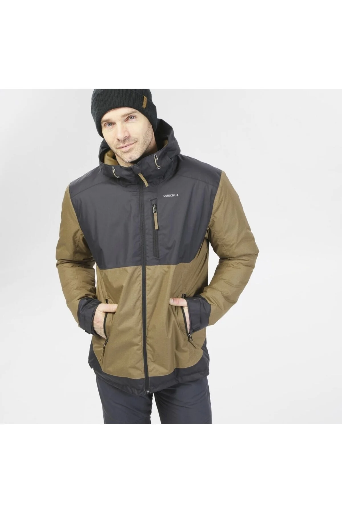 کت برفی ضد آب مردانه کیشک مشکی 10 درجه سانتی گراد Decathlon