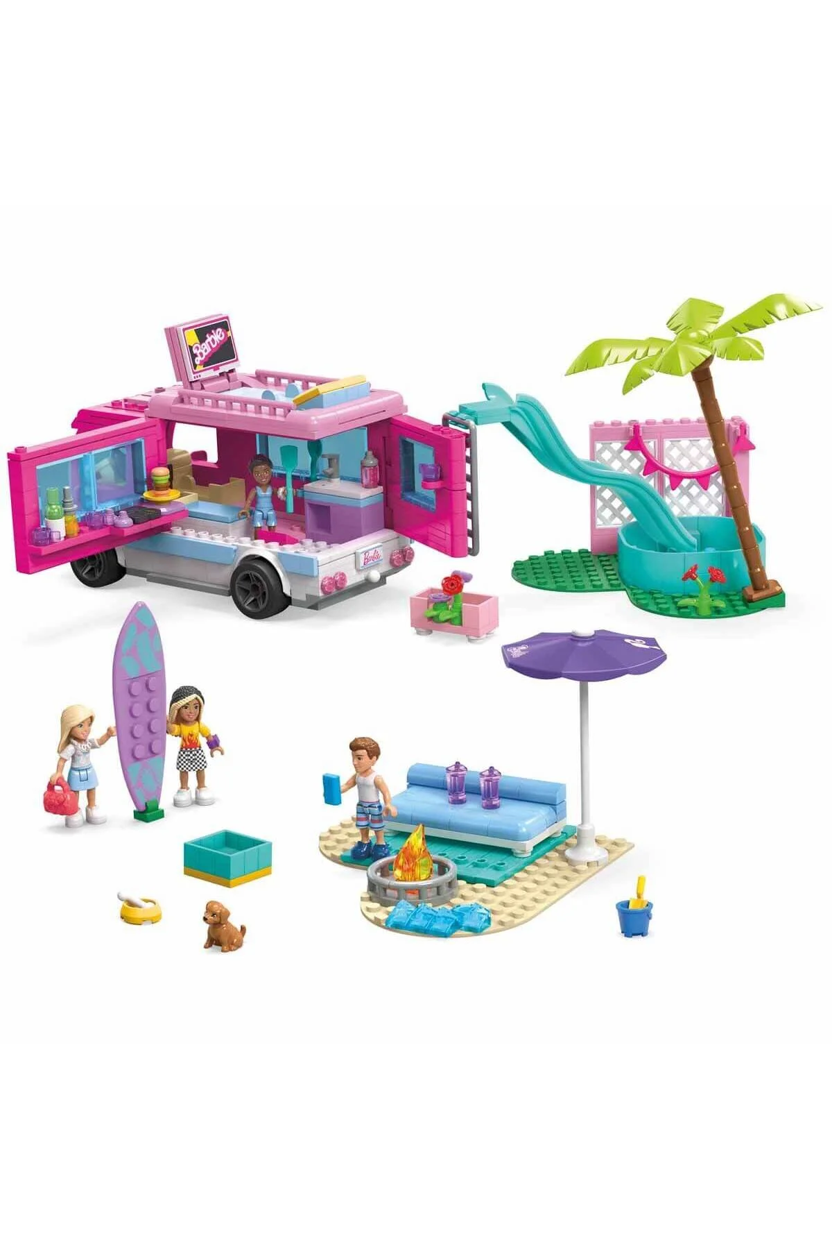 لگو و اسباب بازی های ساخت محور BARBIE DREAM CARAVAN ADVENTURES HPN80 از ترکیه Mega Bloks