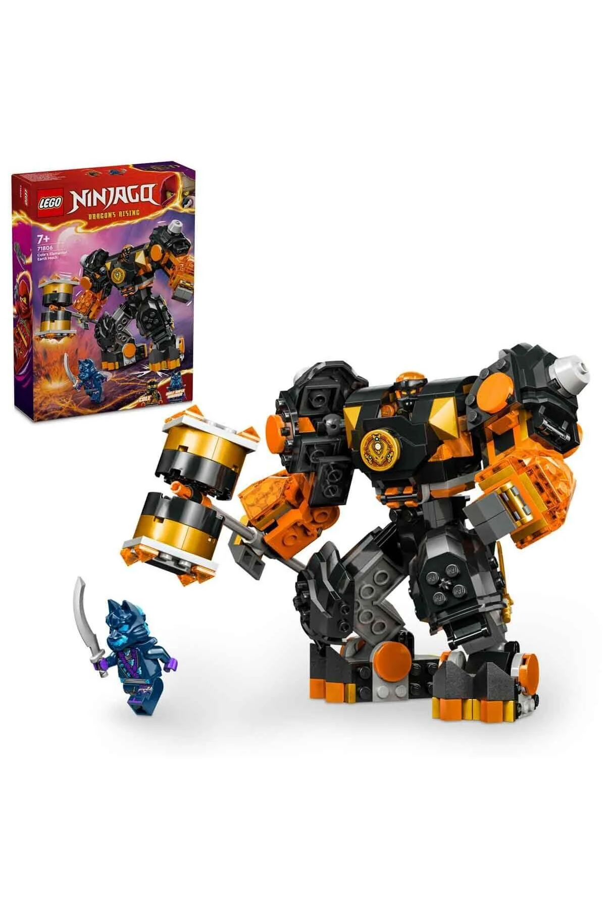 لگو و اسباب بازی های ساخت محور ® NINJAGO® COLE'S EARTH ELEMENTAL ROBOT 71806 اکشن فیگور برای کودکان 7 سال به بالا از ترکیه LEGO