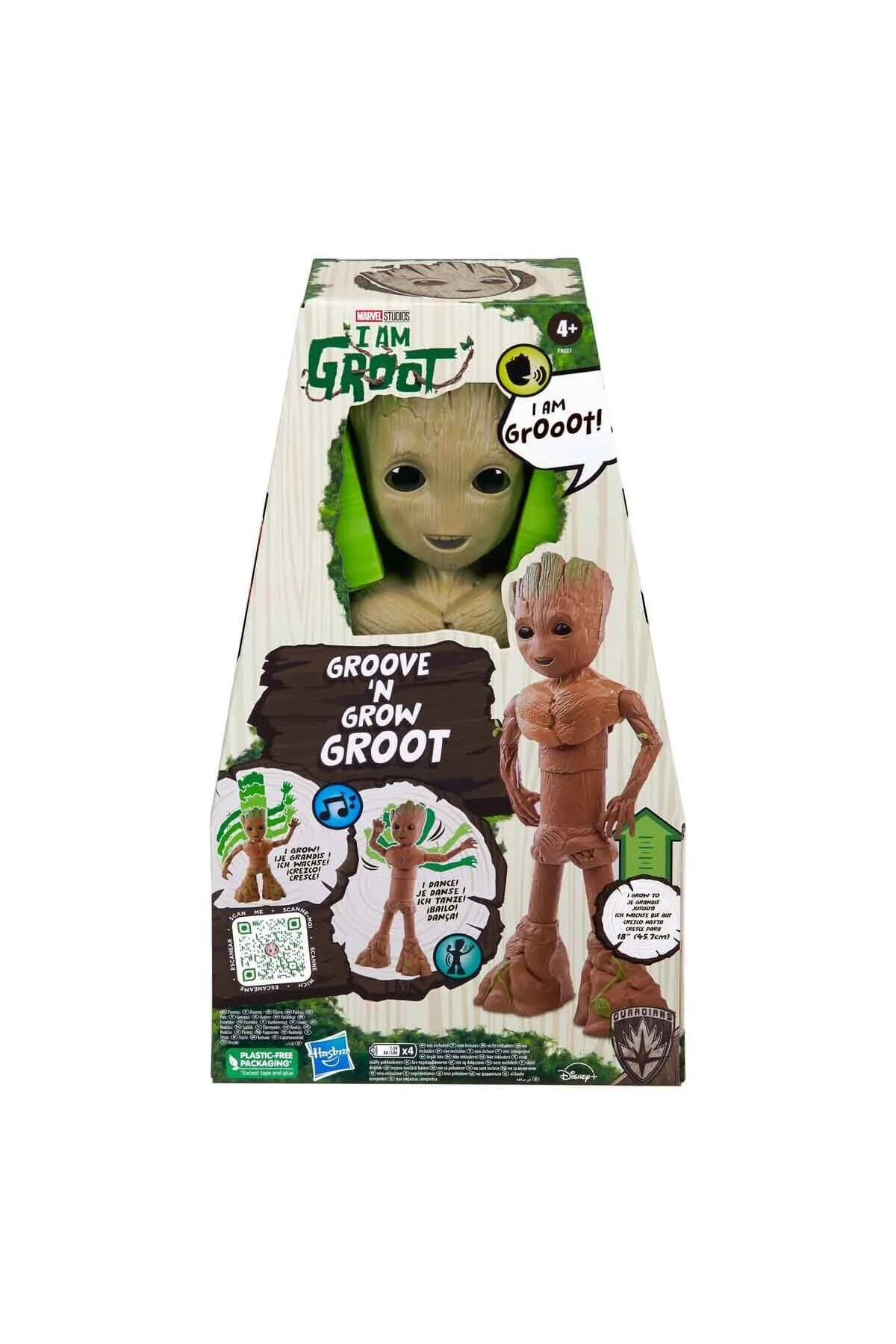 اسباب بازی های فیگور شخصیت Nessi World F8027 '' Am Groot تعاملی  Hasbro