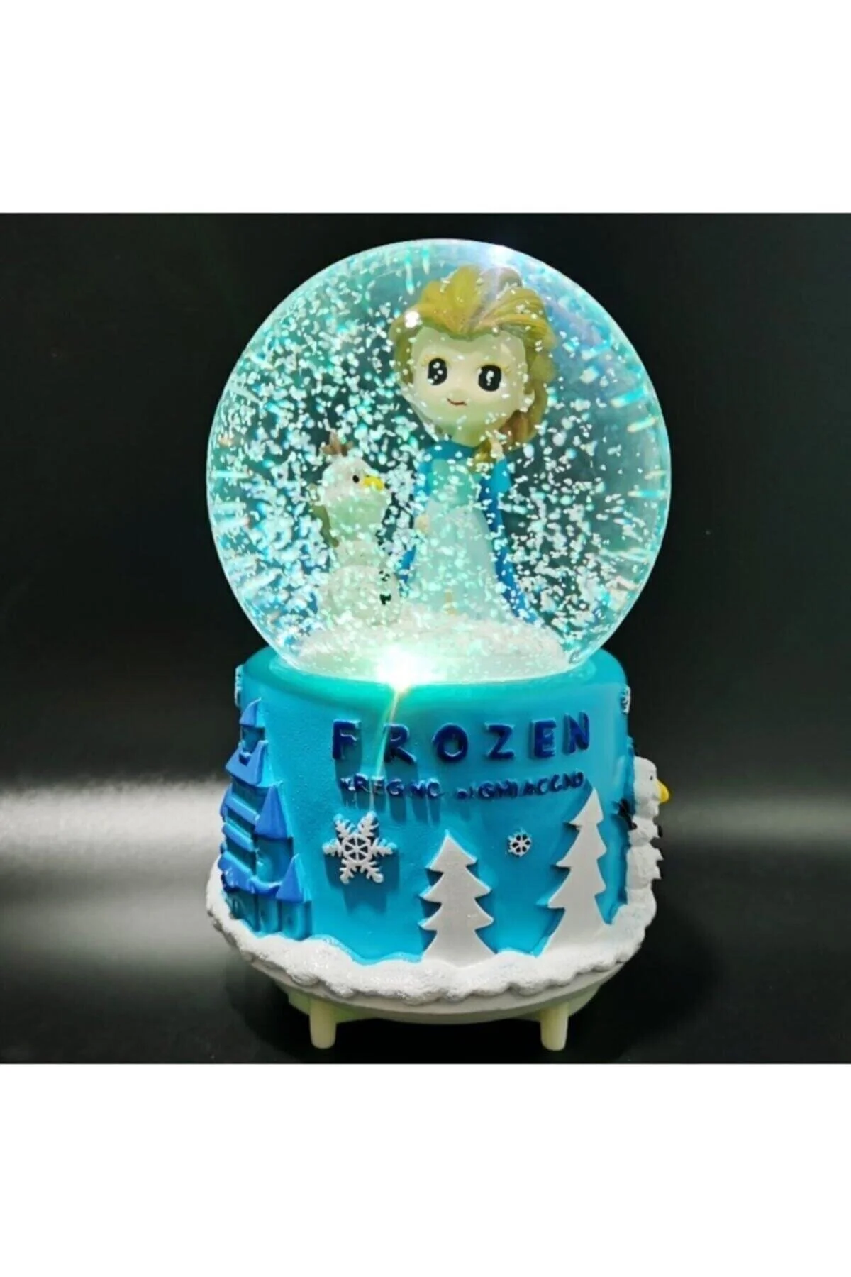 گوی برفی FROZEN ELSA OLAF SNOW GLOBE سایز متوسط موزیکال موتور و باتری سبک مجهز به برق از ترکیه cosy home gift