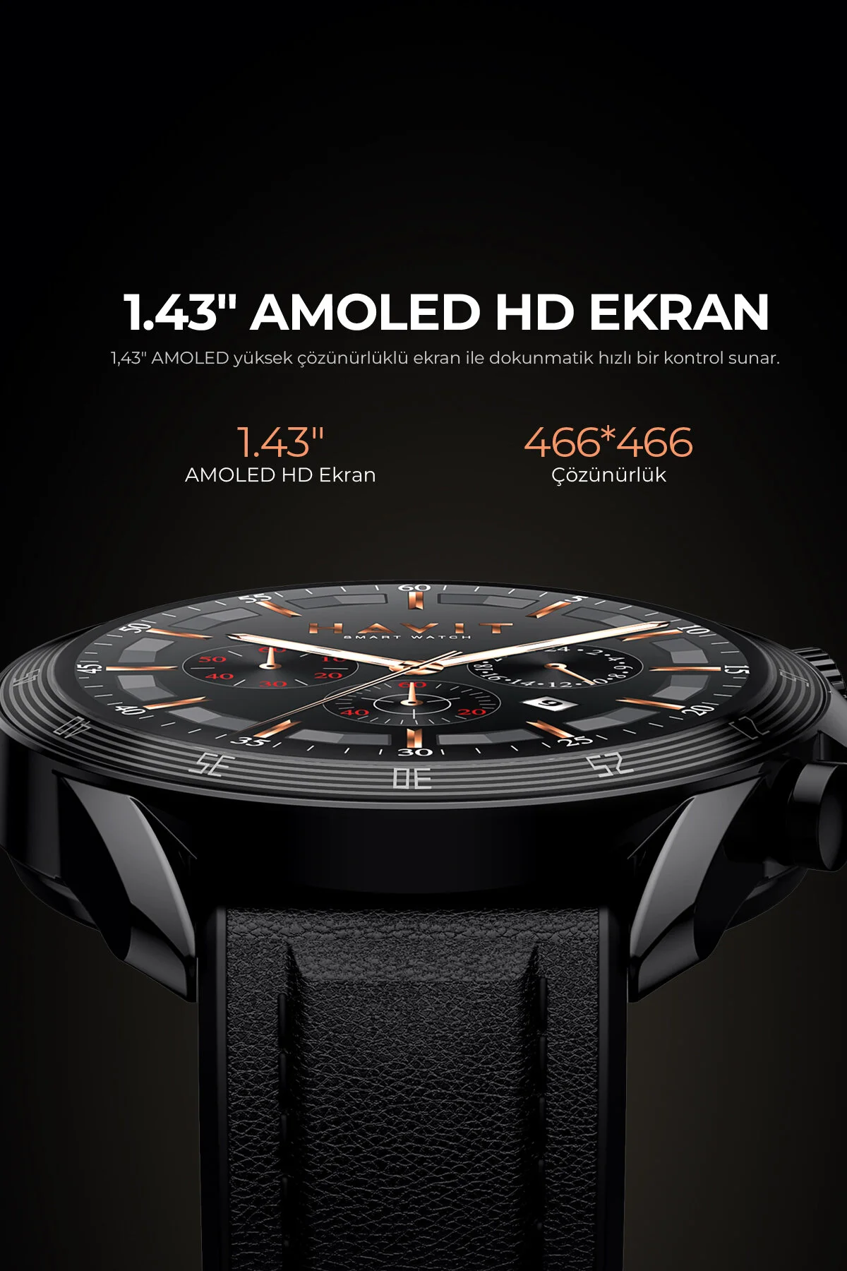 ساعت هوشمند WATCH M9030 PRO AMOLED HD 46MM SMART تماس تلفنی صوتی Havit