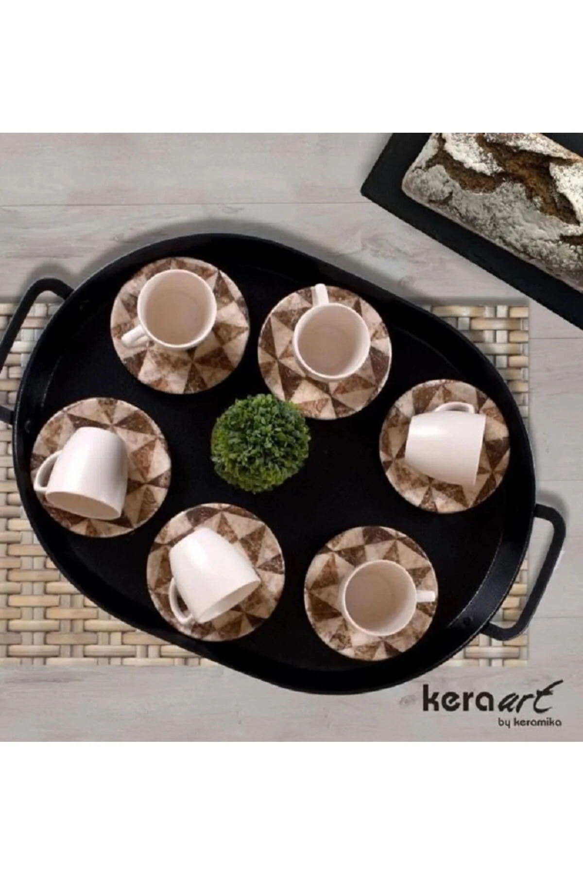 فنجان قهوه MAGIC KERAMIKA 12 قطعه 6 نفر Keramika