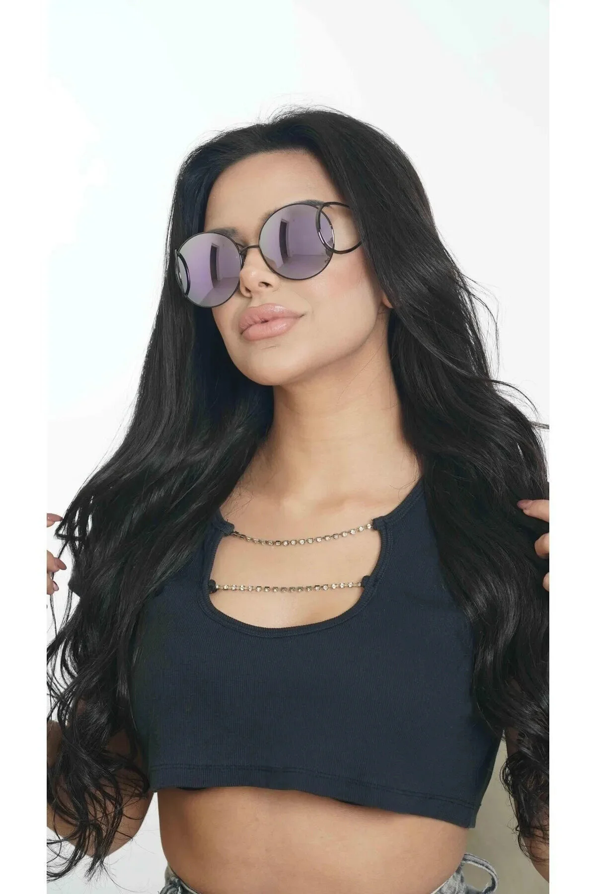 عینک اسکی گرد بنفش محافظ اسنوبرد زنانه Angel Eyes